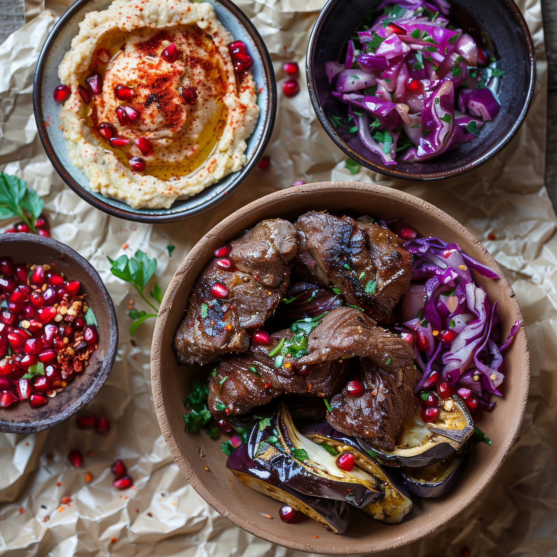 Hearty Armenian Khashlama with Lamb and Root Vegetables — Main Course served and photographed from above