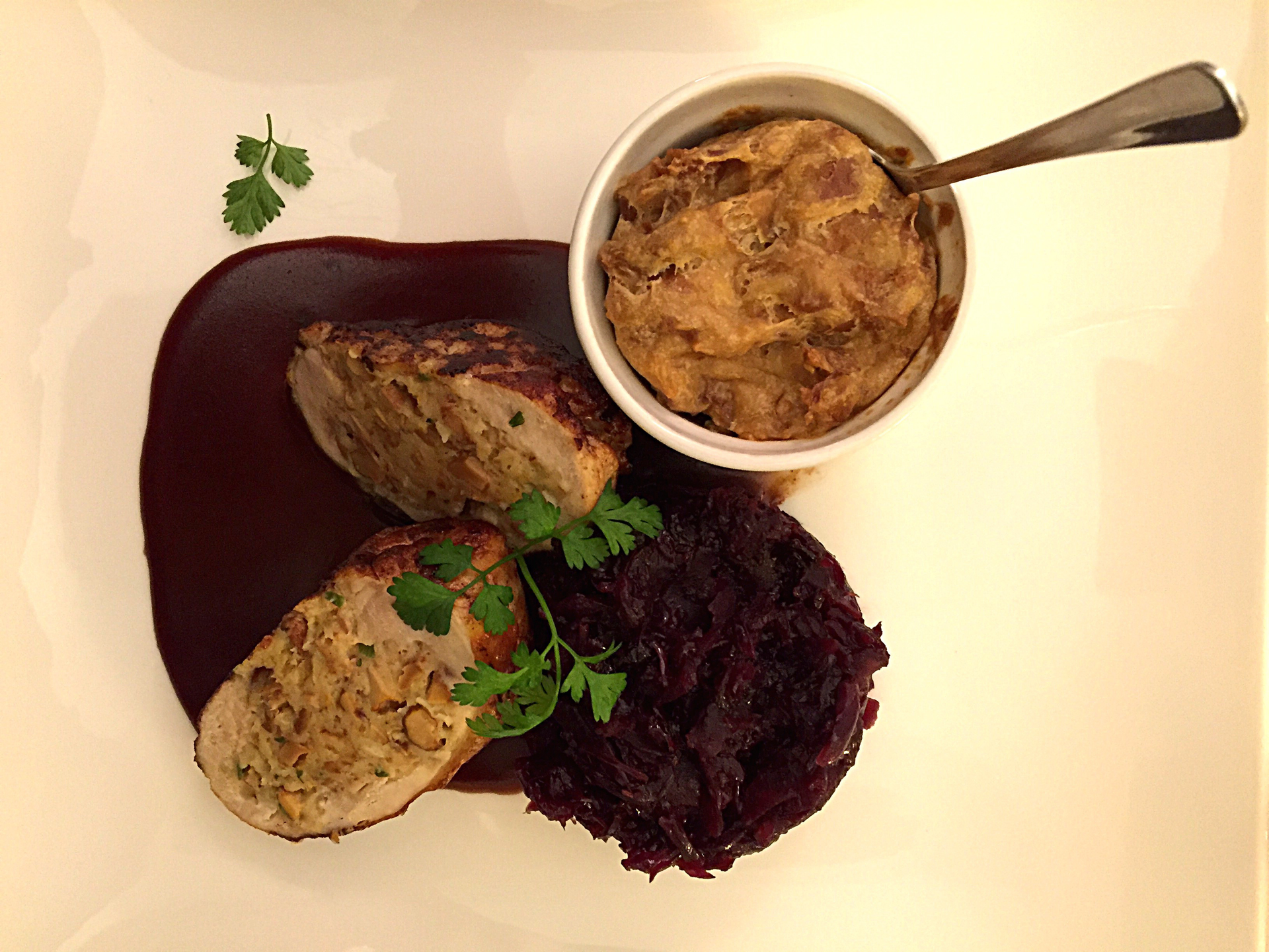 Hearty German Sauerbraten with Red Cabbage