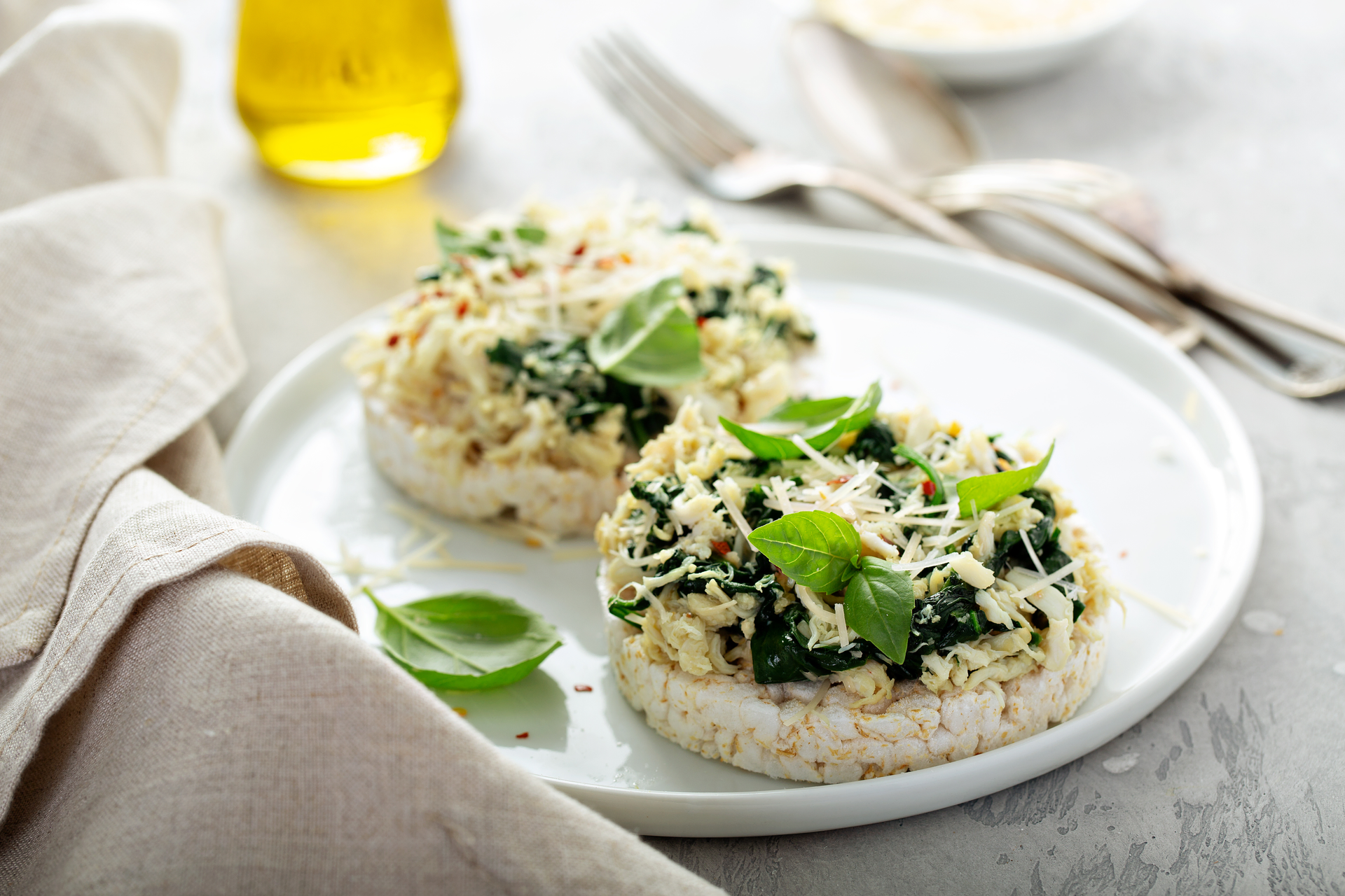 Herbaceous Italian Thyme Risotto with Parmesan Cream — Main Course served and photographed from above