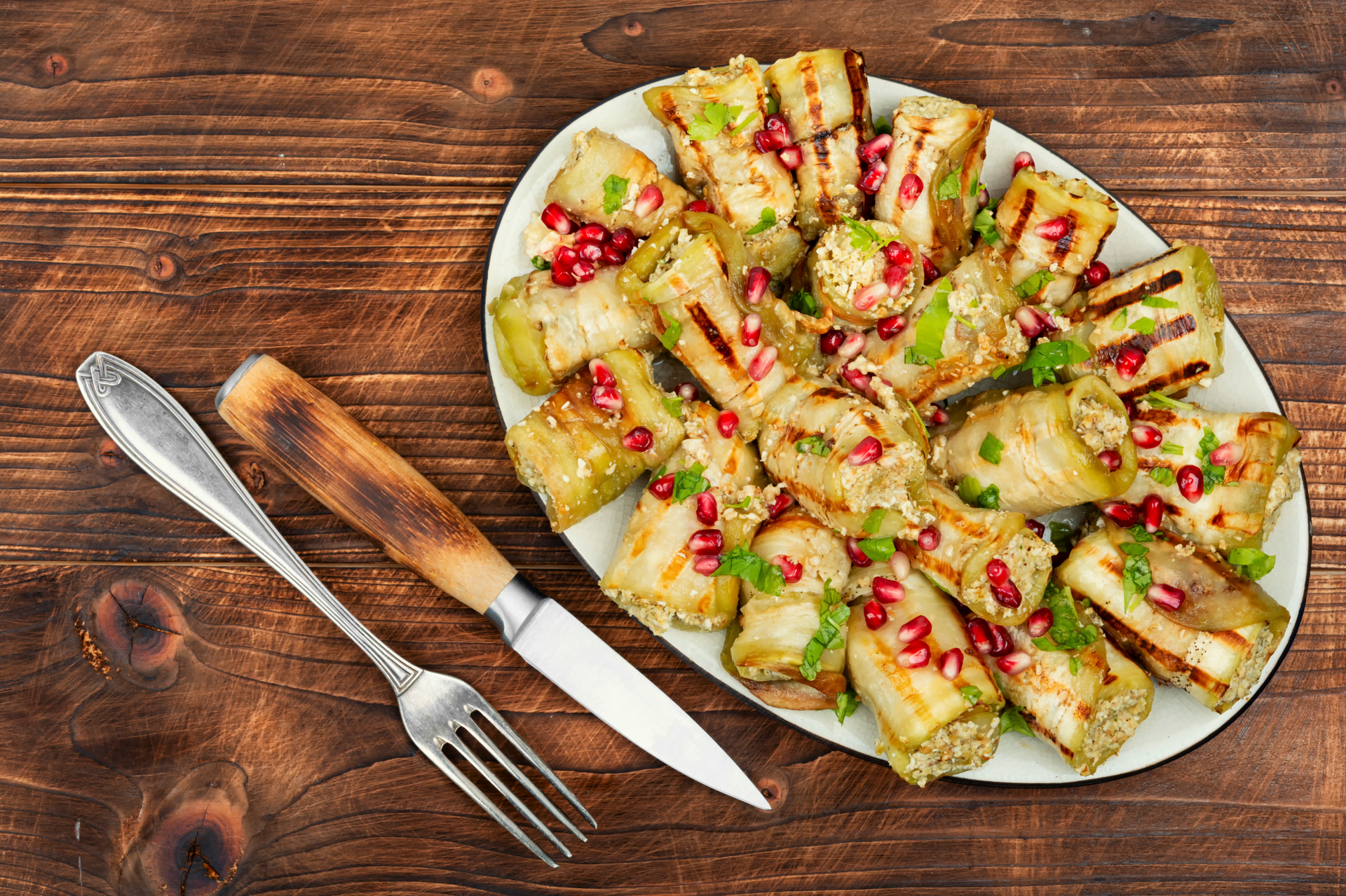 Overhead flat-lay of all ingredients for Hungarian Stuffed Cabbage Rolls laid out on a kitchen surface.