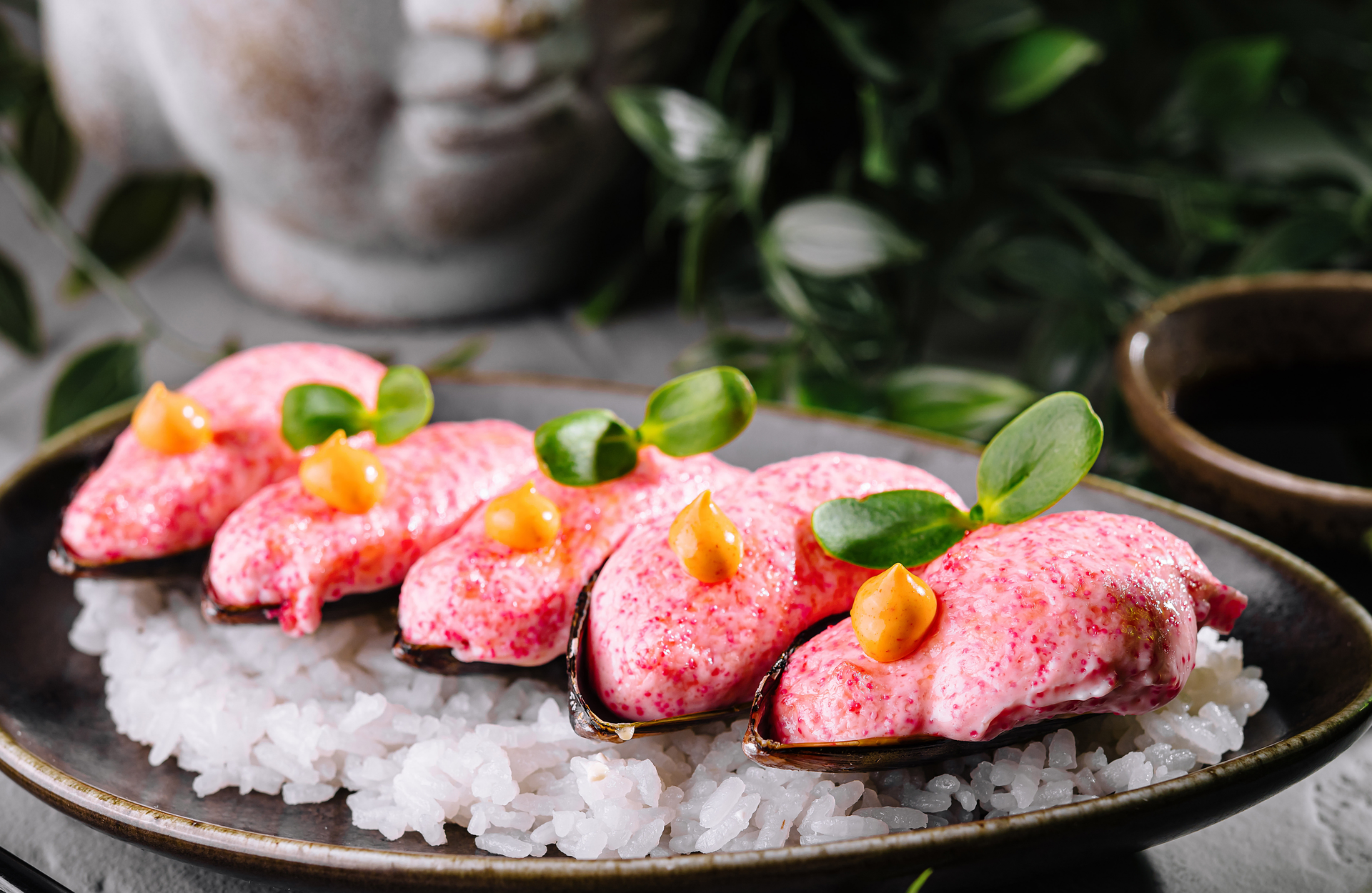 Icelandic Arctic Char Tartare with Aquavit Gelée — Appetizer served and photographed from above