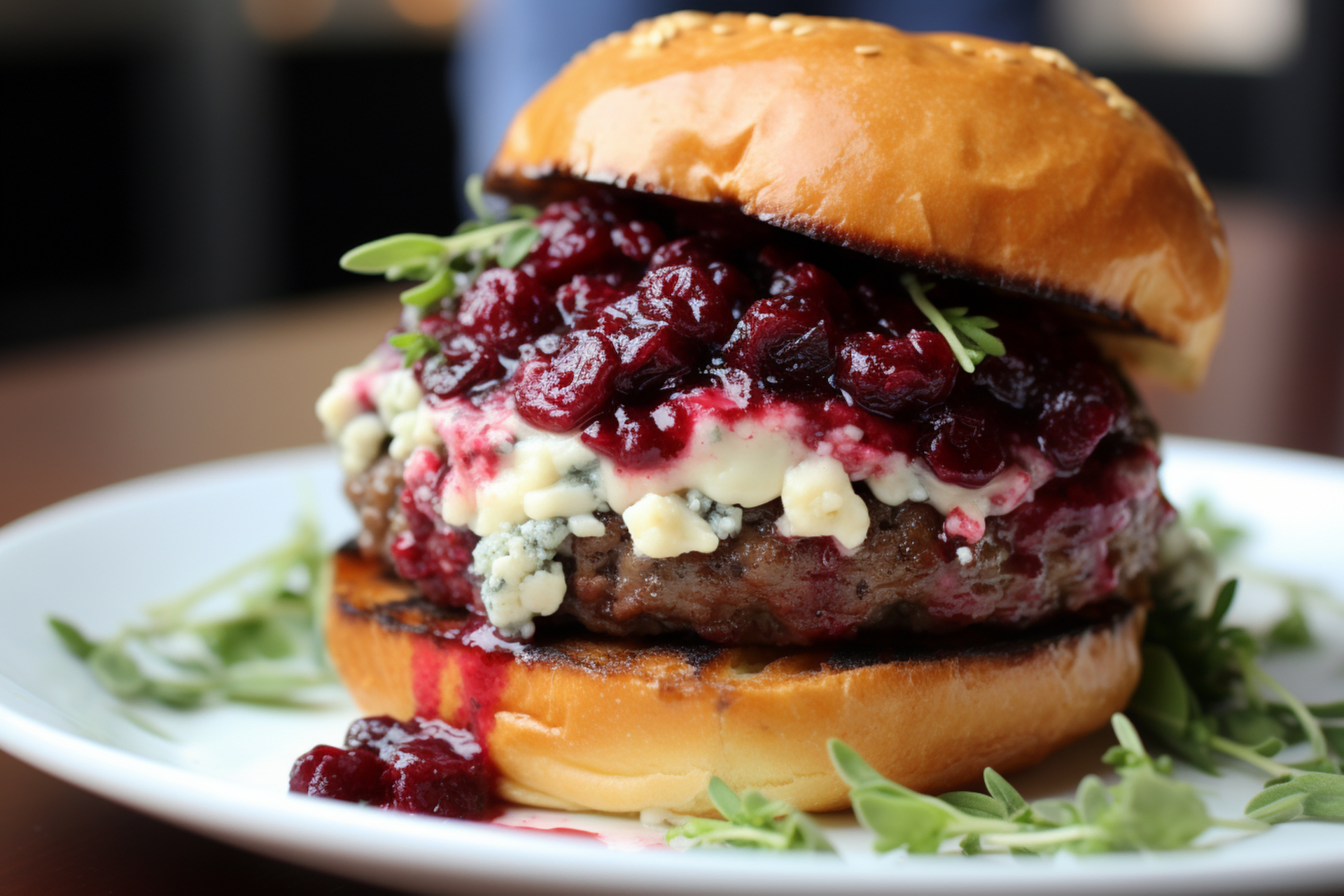 Overhead flat-lay of all ingredients for Icelandic Lamb Burgers with Lingonberry Aioli laid out on a kitchen surface.