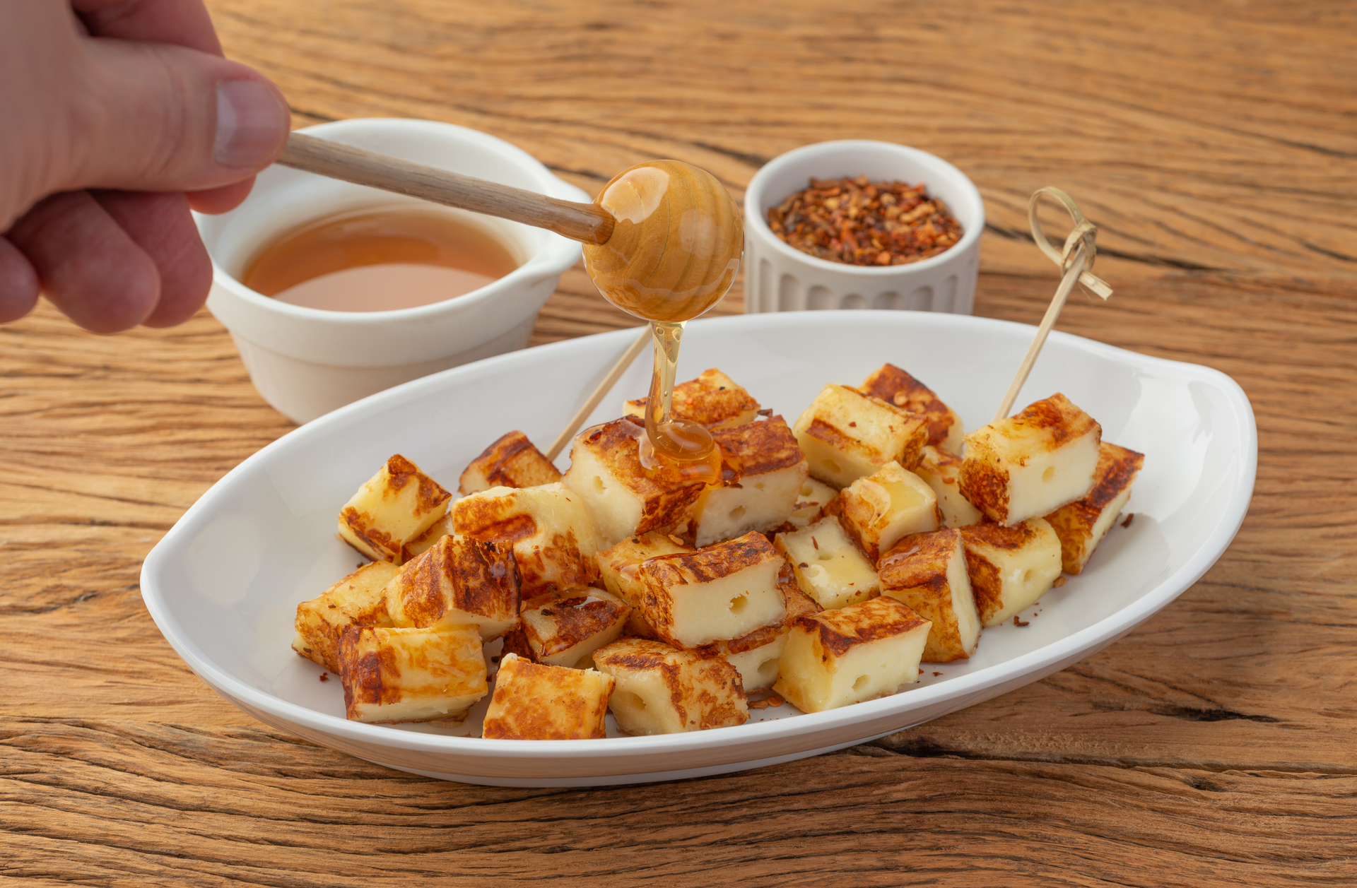 Indonesian Tamarind Tofu Satay with Pineapple Chili Dip