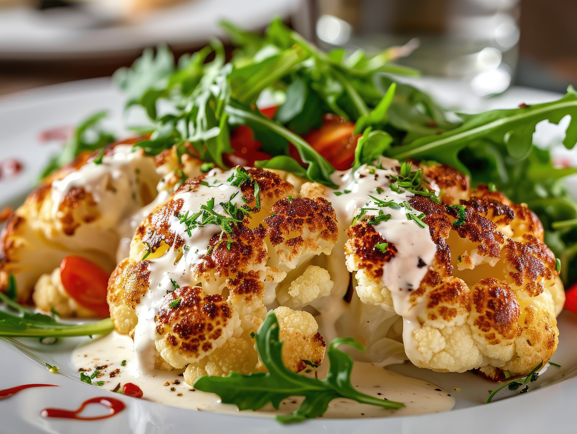 Overhead flat-lay of all ingredients for Italian Herb-Crusted Chicken Parmesan laid out on a kitchen surface.