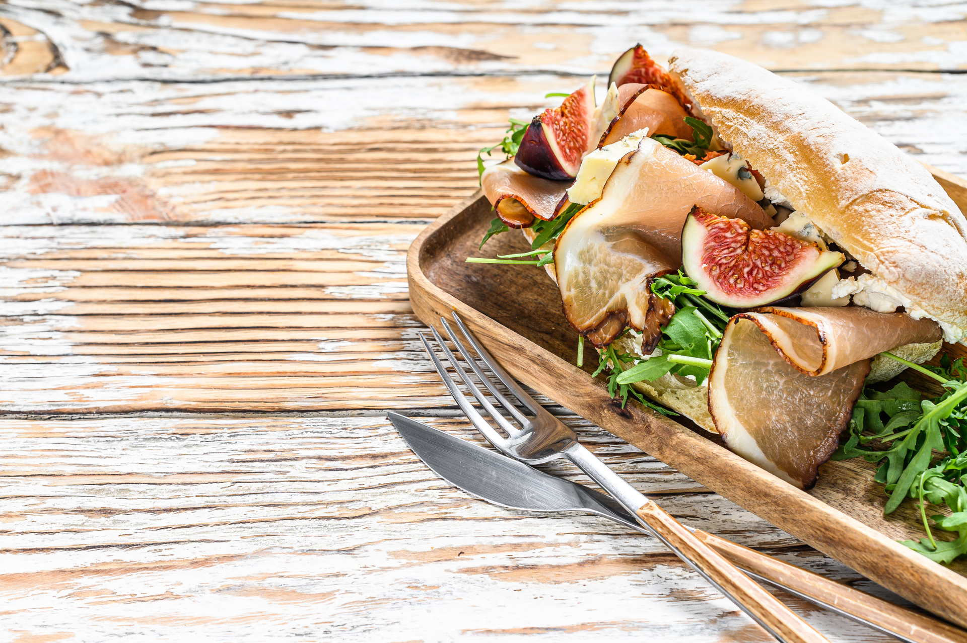 Italian Piadina with Prosciutto and Arugula