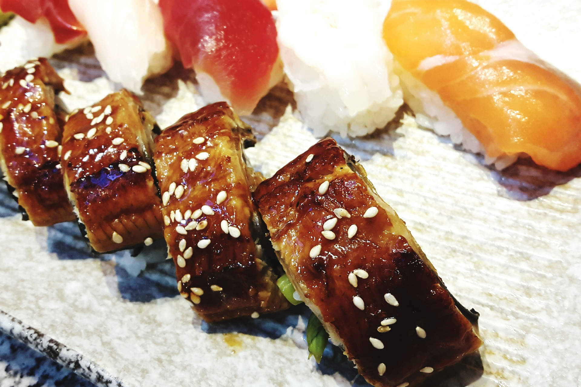 Japanese Nasubi Dengaku — Appetizer served and photographed from above