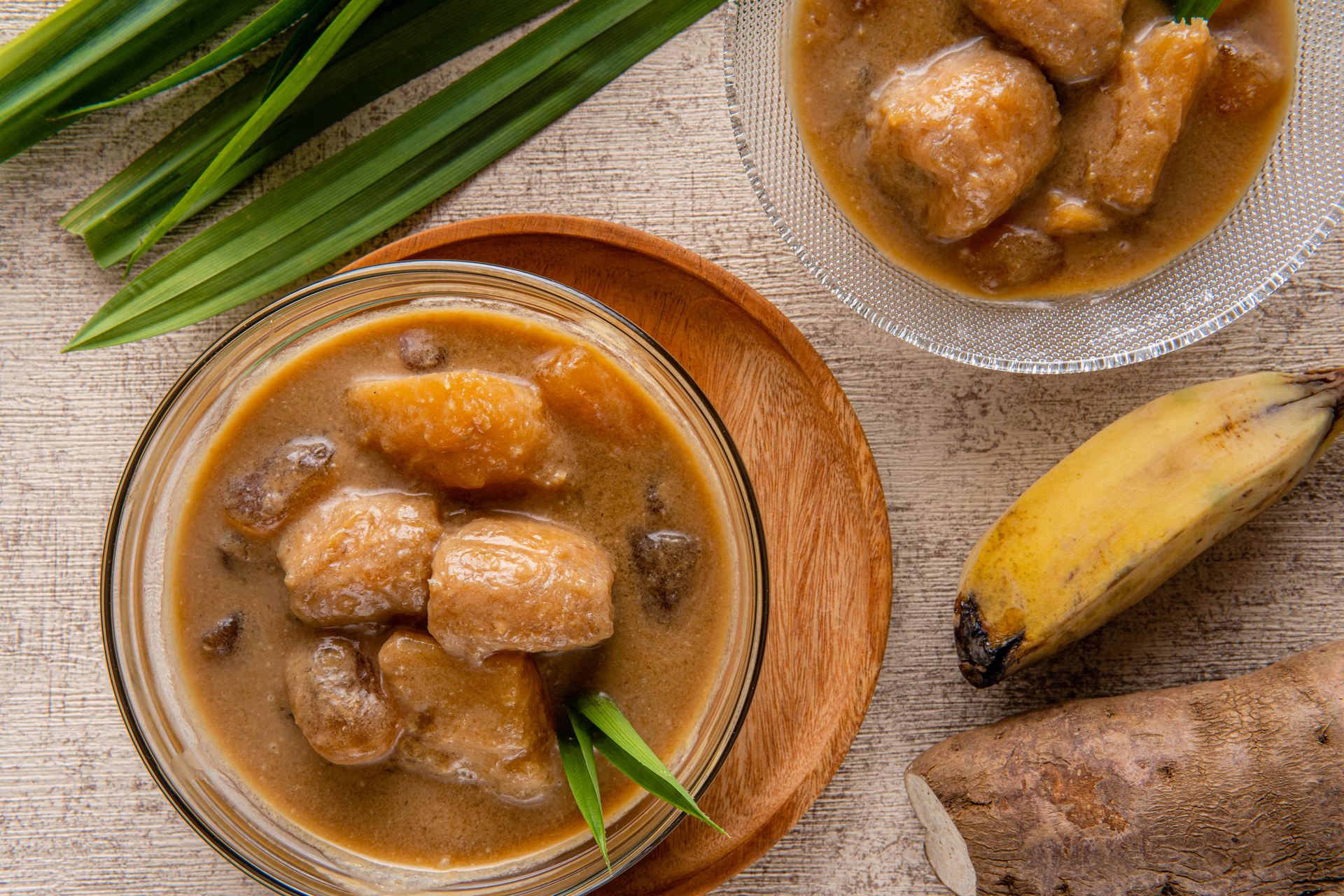 Luscious Indonesian Kolak Pisang with Coconut and Palm Sugar
