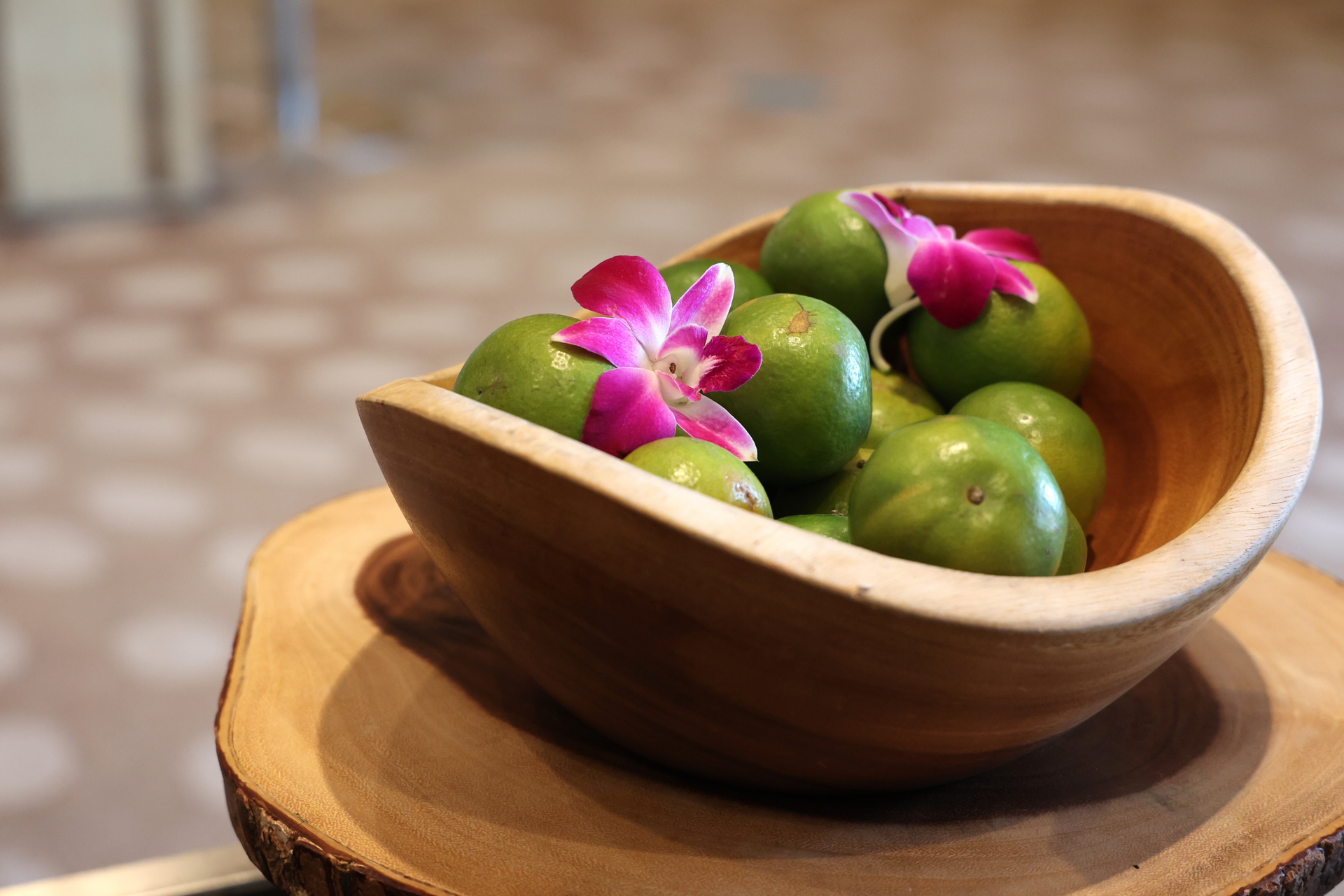 Overhead flat-lay of all ingredients for Lush Maldivian Garudhiya with Coconut and Lime laid out on a kitchen surface.
