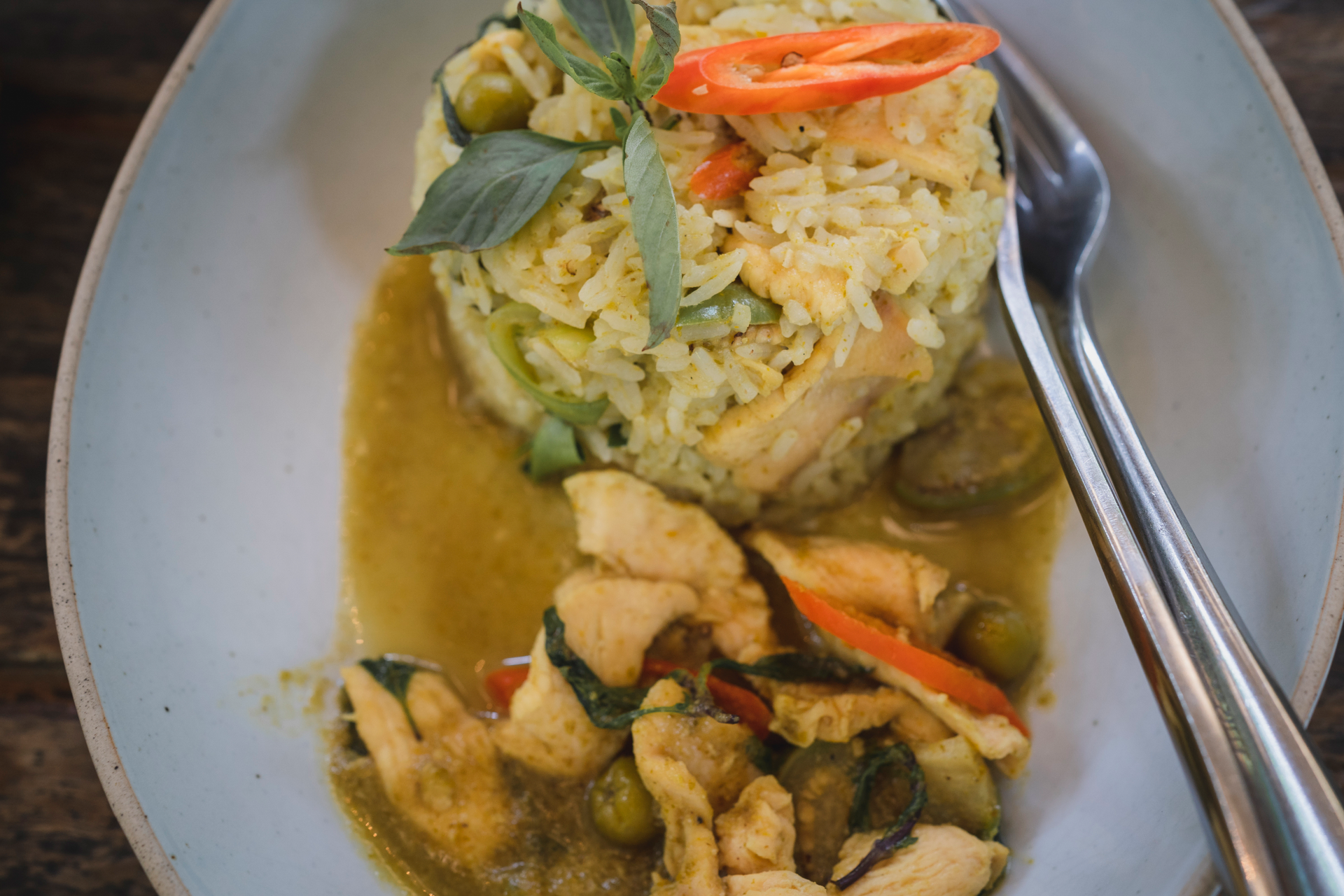 Lush Tanzanian Coconut Fish Curry with Plantain Fried Rice