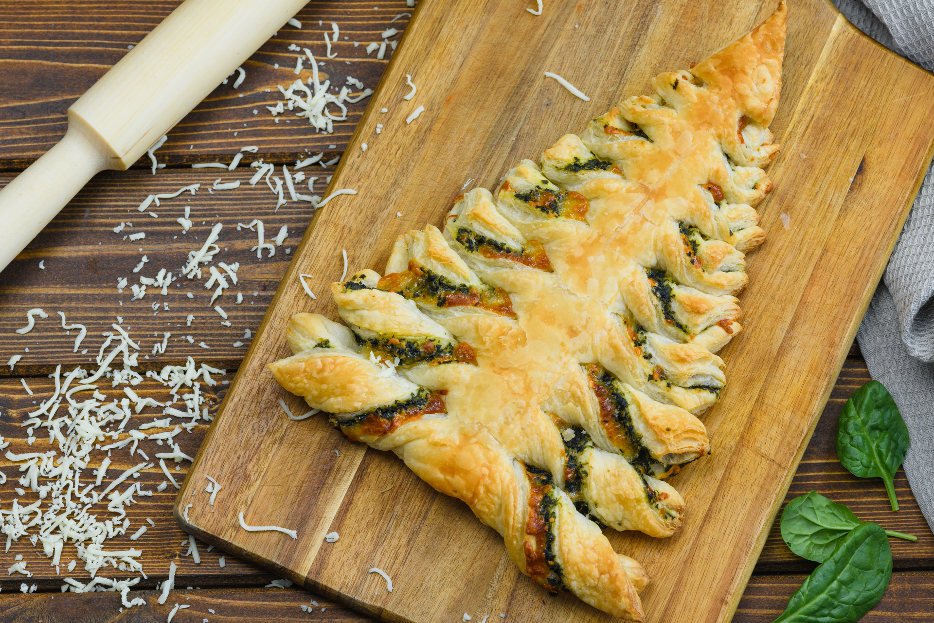 Maltese Pastizzis with Pea and Ricotta Filling — Appetizer served and photographed from above