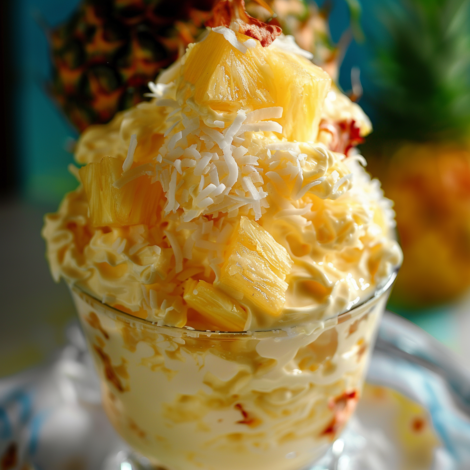 Mauritian Pineapple-Banana Sorbet with Ginger Twist
