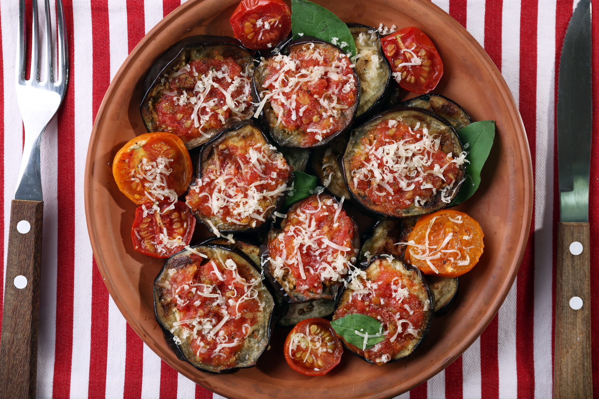 Mediterranean Stuffed Peppers with Quinoa and Herb Feta — Main Course served and photographed from above