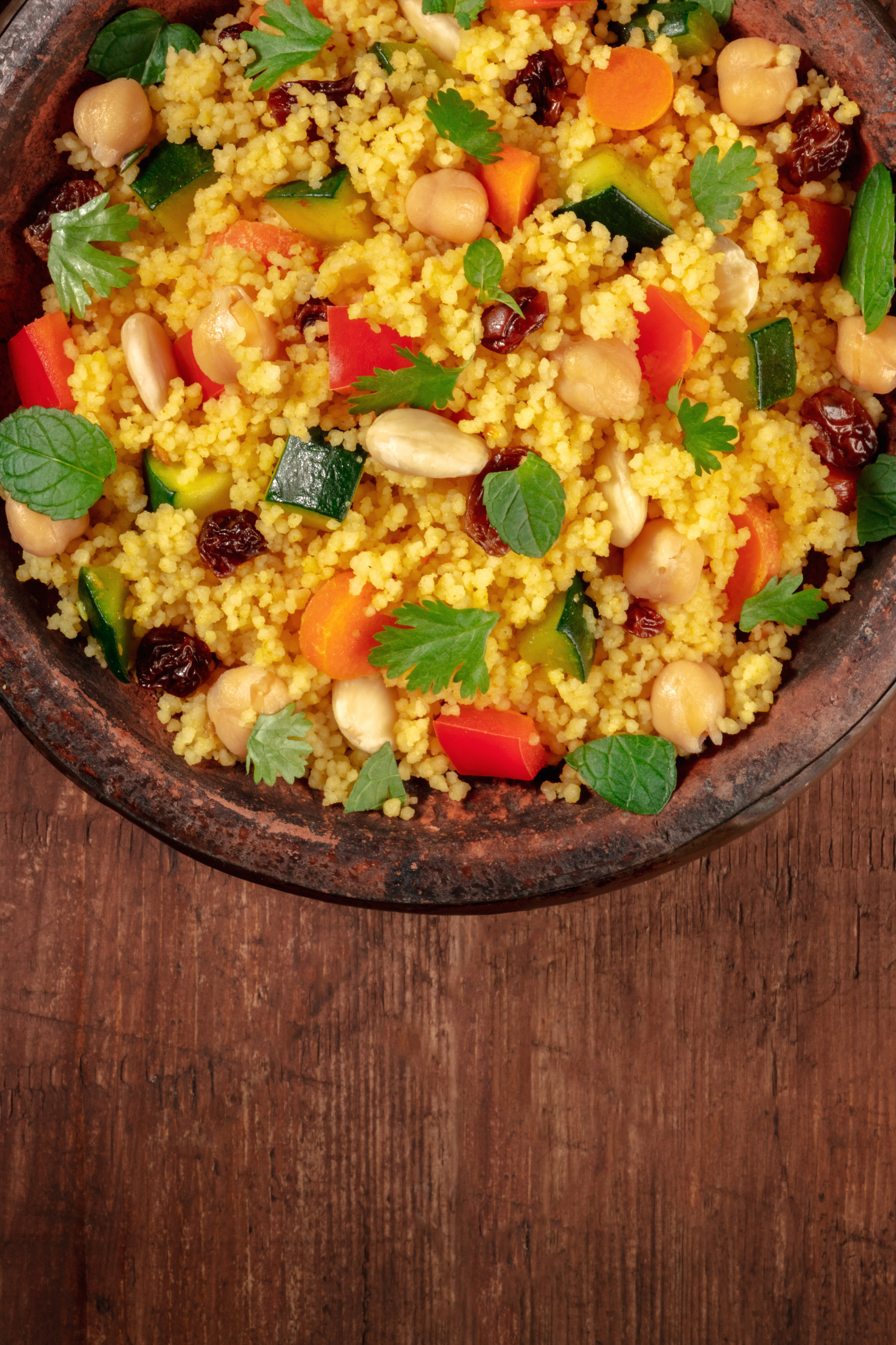 Moroccan Orange Blossom Scented Couscous with Pistachios