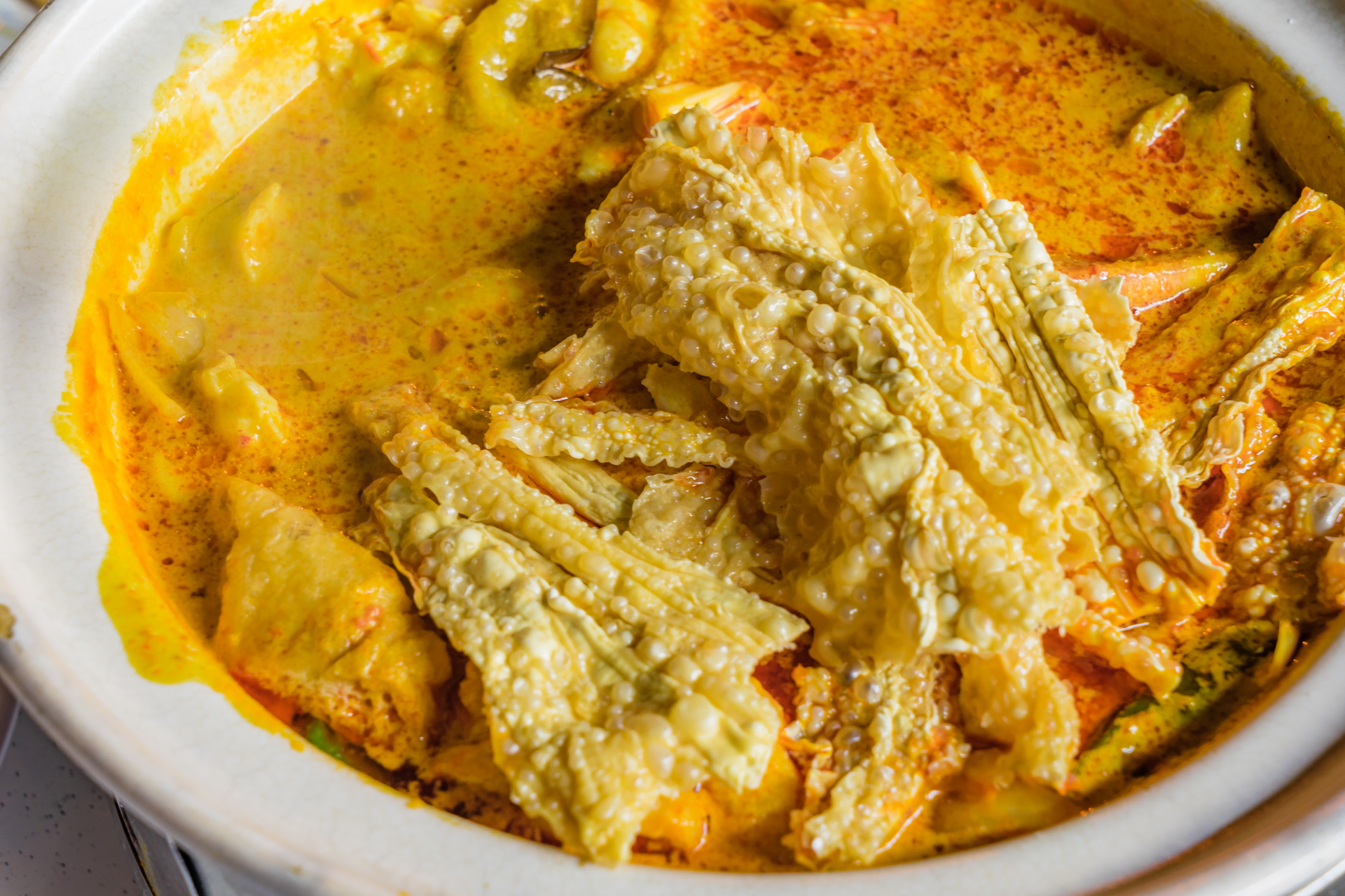 Nigerian Egusi Stew with Pumpkin Leaves and Crayfish