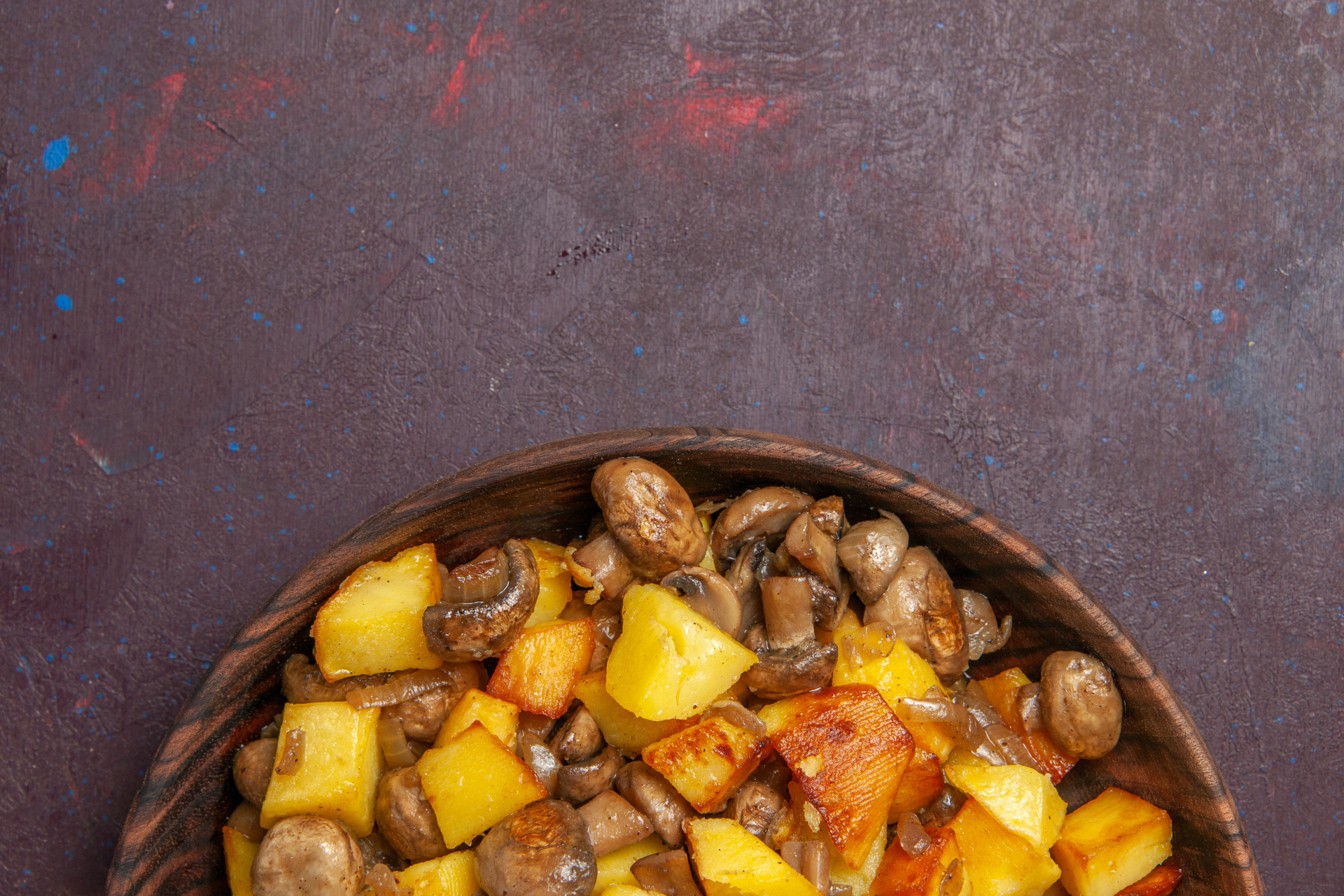 Nutty African Groundnut Stew with Sweet Potatoes — Main Course served and photographed from above