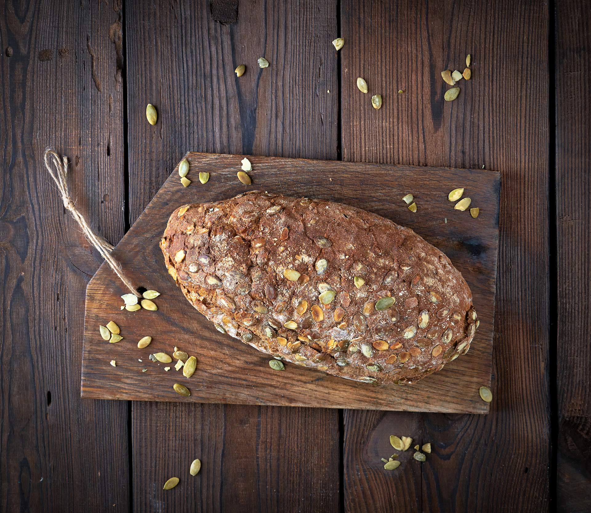 Overhead flat-lay of all ingredients for Nutty Lebanese Kaak Bread with Anise Seeds laid out on a kitchen surface.