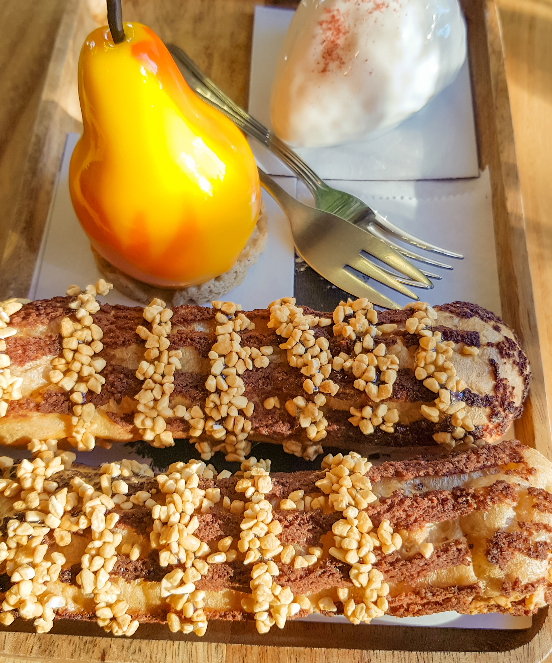 Overhead flat-lay of all ingredients for Nutty Slovenian Potica with Walnut and Honey Filling laid out on a kitchen surface.