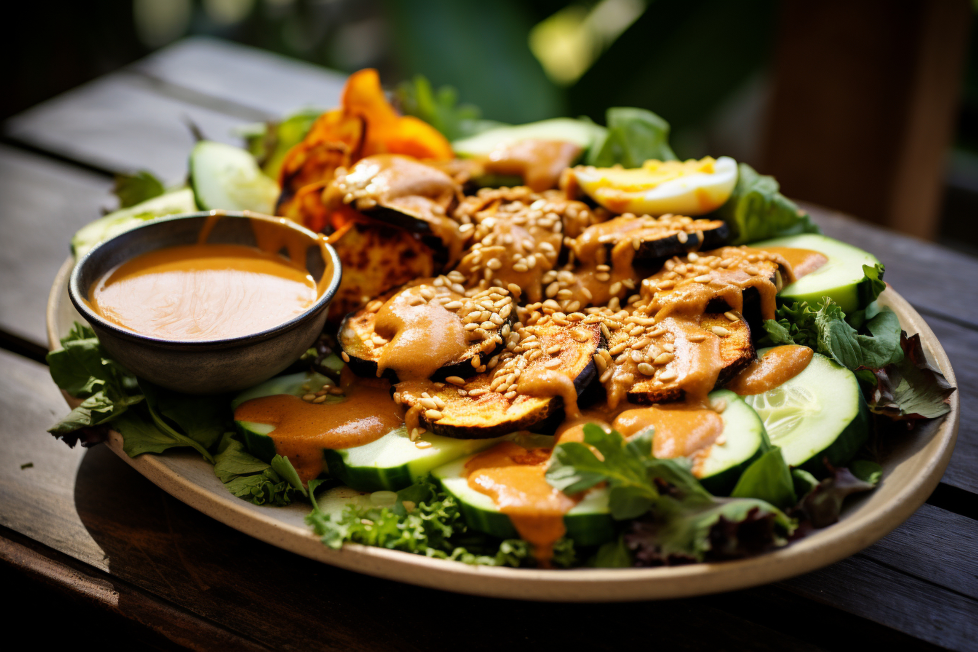 Nutty Sri Lankan Prakhshala with Cashew Sauce — Main Course served and photographed from above