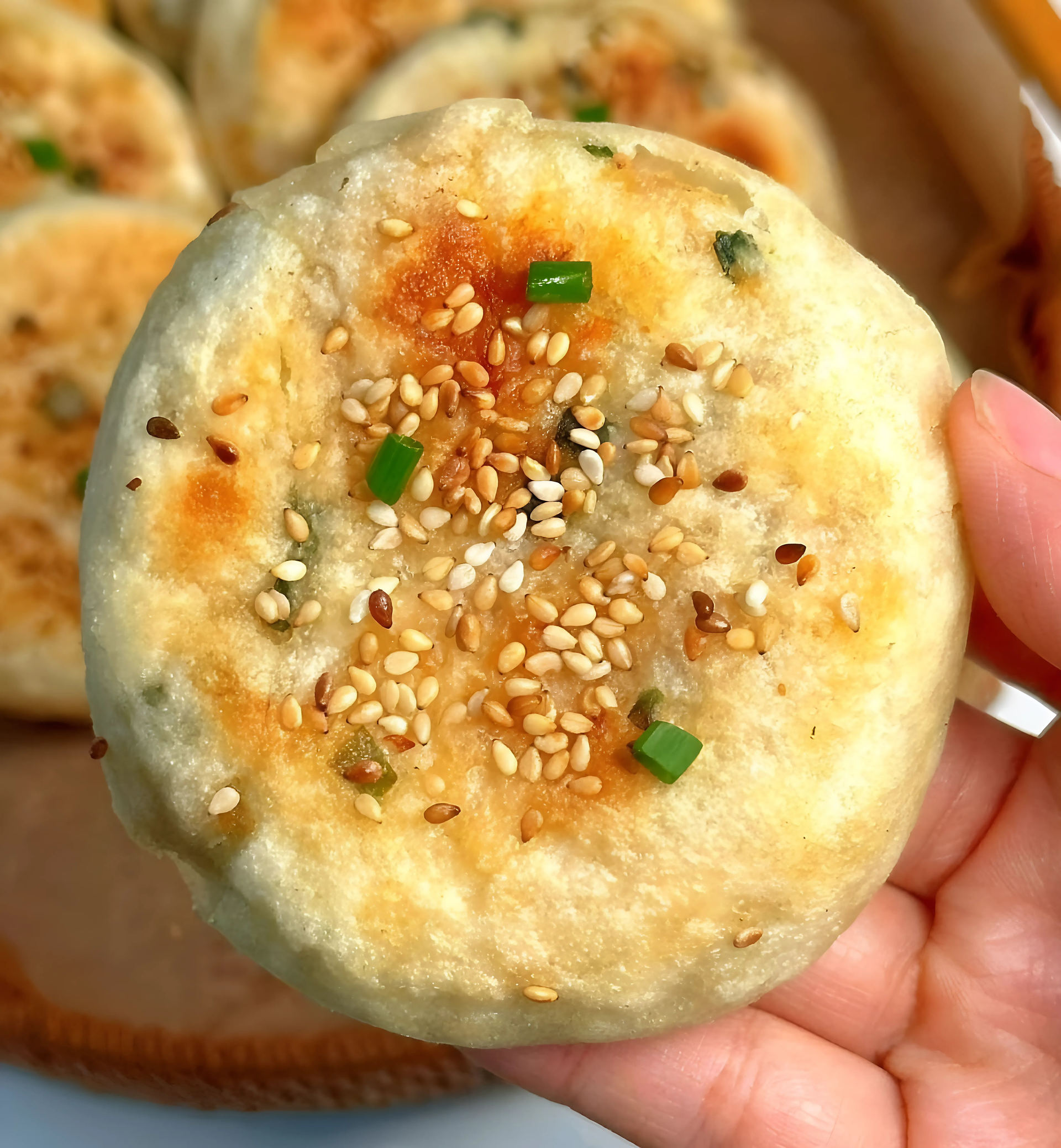 Nutty Vietnamese Peanut Rice Cakes with Scallion Oil