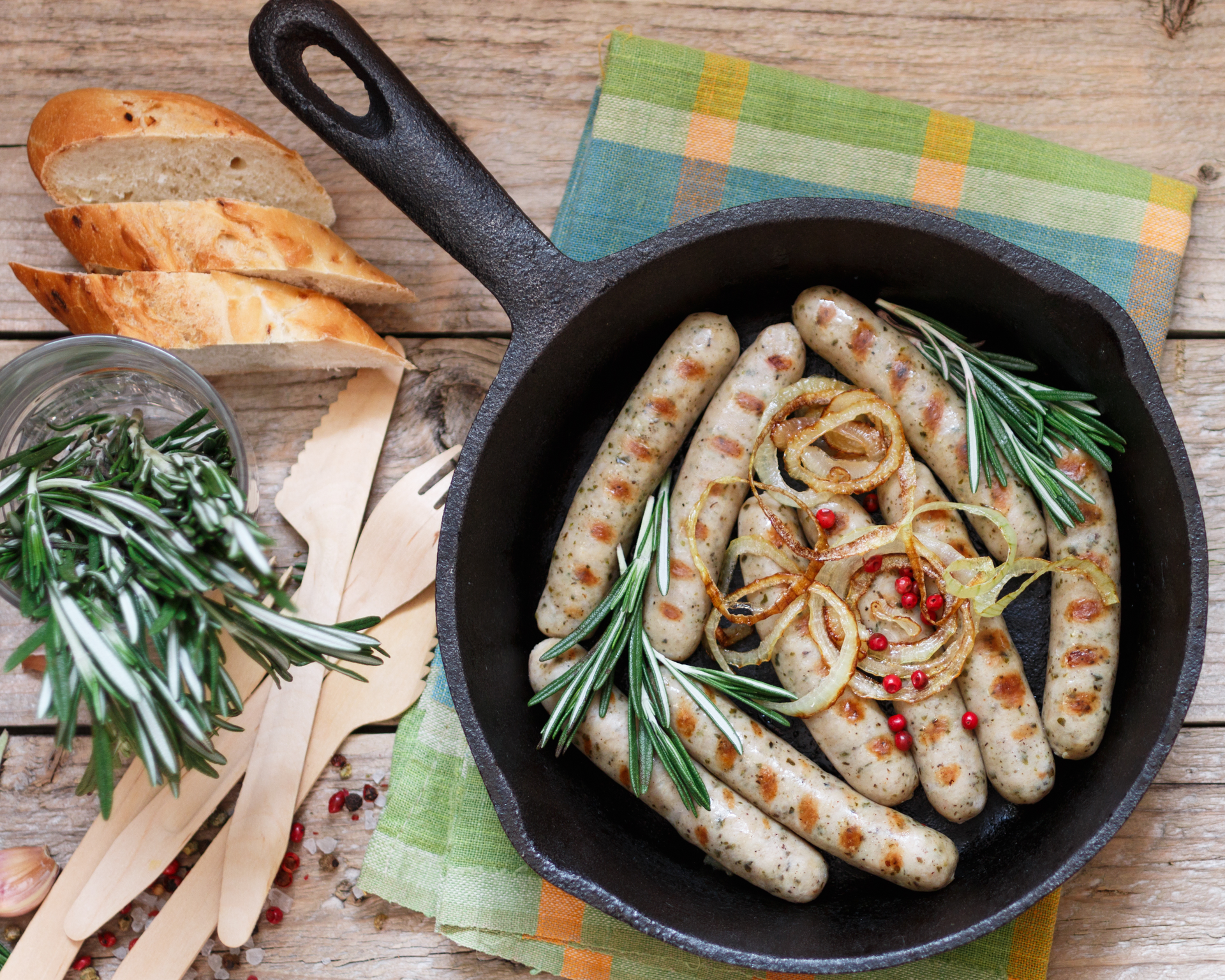 Polish Kiszka Sausage with Rye and Marjoram — Main Course served and photographed from above