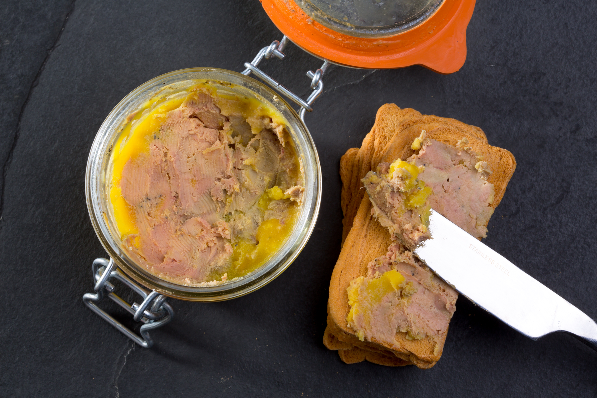 Portuguese Sardine Pâté with Lemon Zest — Appetizer served and photographed from above