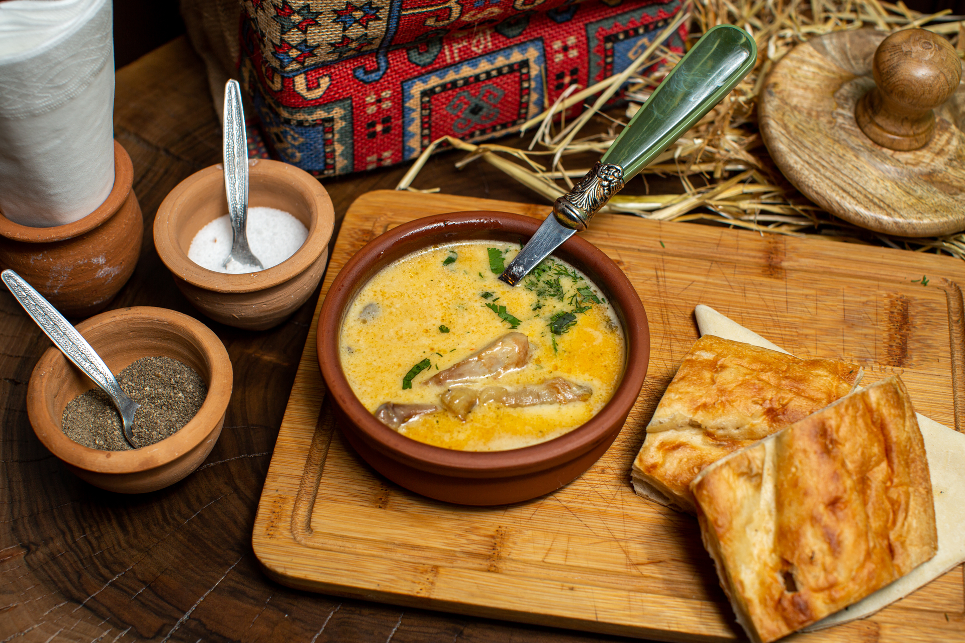 Rustic Moroccan Lamb Harira with Saffron and Chickpeas