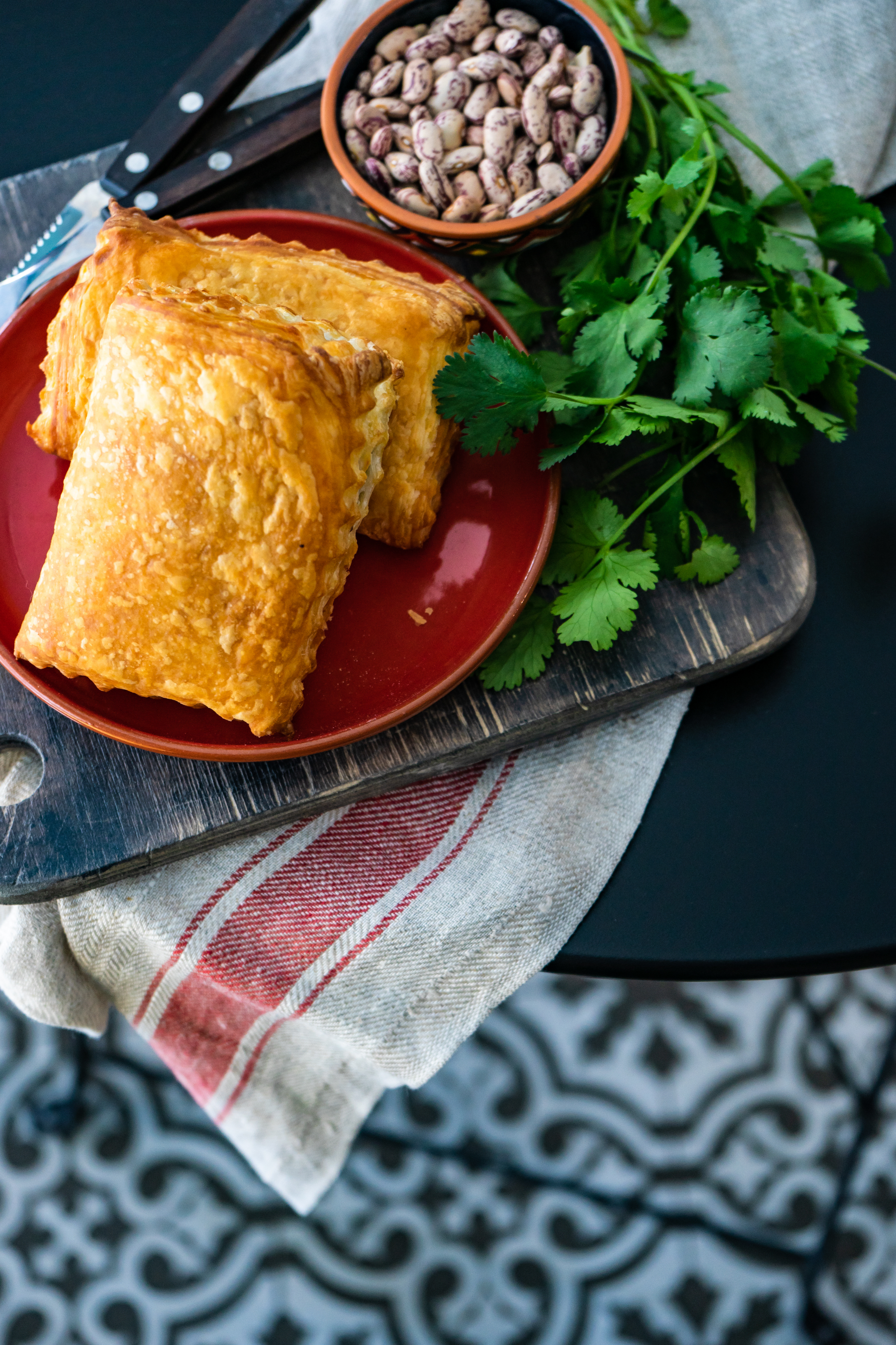 Rustic Peruvian Pastel de Choclo with Ground Beef and Corn — Main Course served and photographed from above
