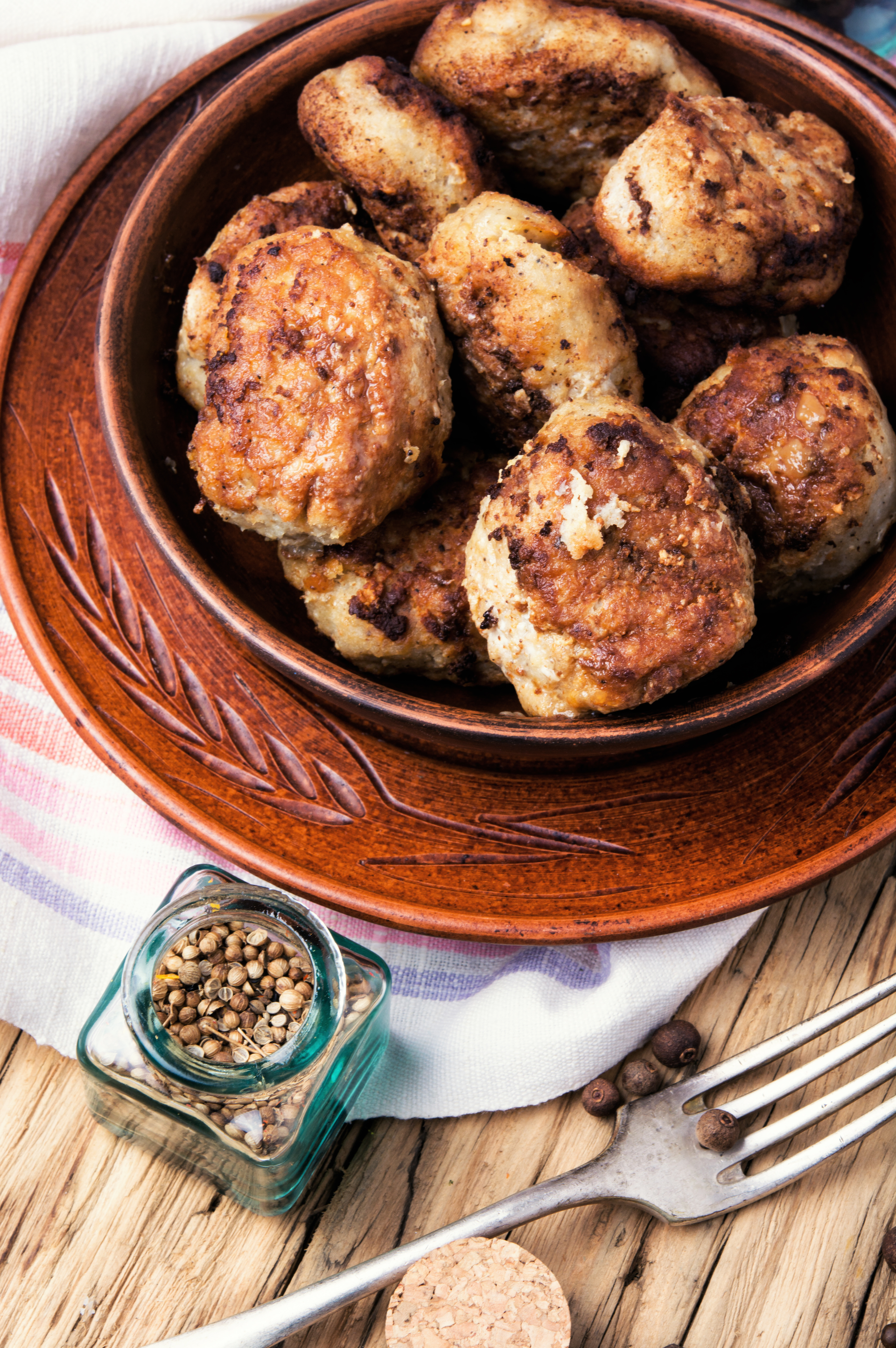 Overhead flat-lay of all ingredients for Rustic Portuguese Alheira Sausage Fritters with Garlic Aioli laid out on a kitchen surface.