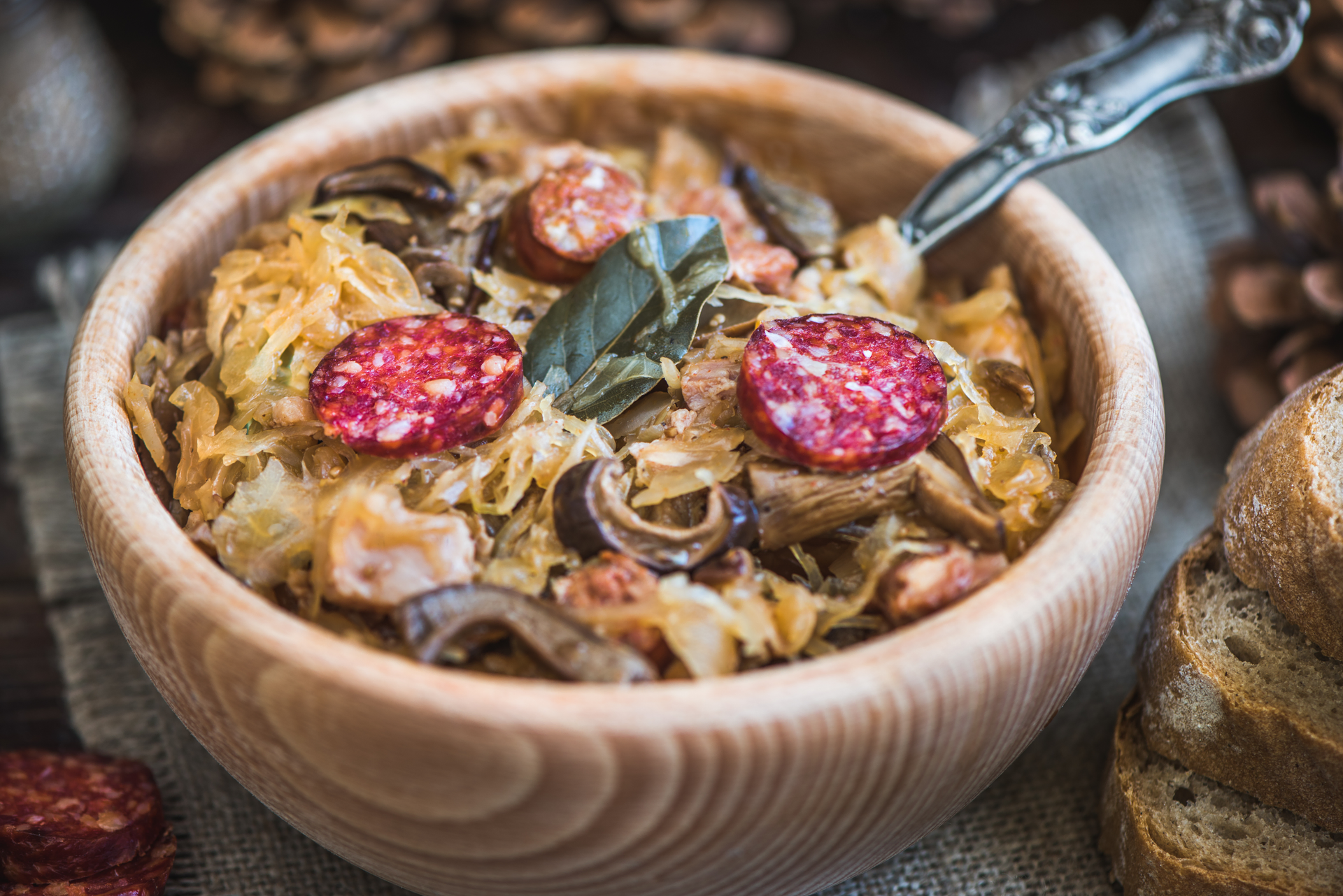 Rustic Spanish Escudella i Carn d'Olla with Artichokes and Sausage — Main Course served and photographed from above