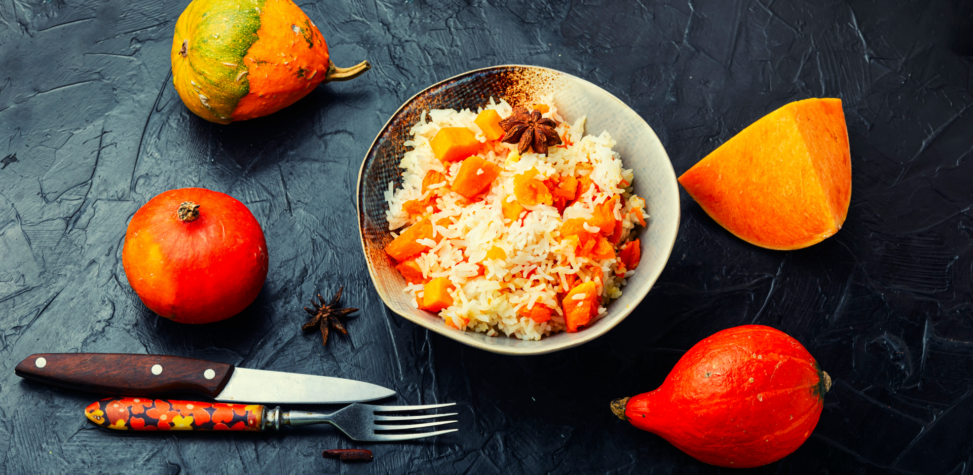 Savory Bhutanese Red Rice Salad with Roasted Pumpkin and Toasted Nuts