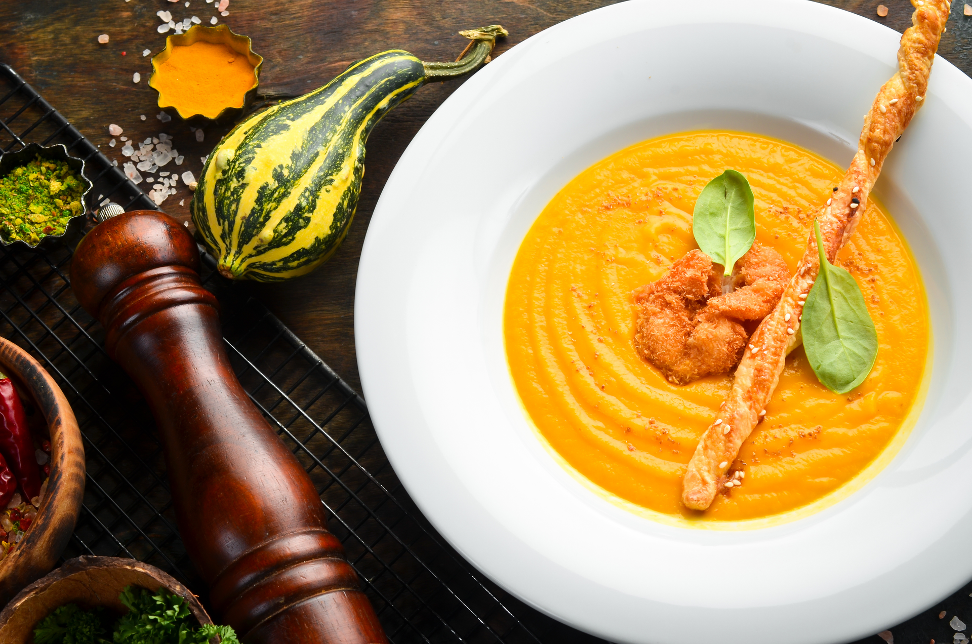 Savory Haitian Joumou Pumpkin Soup with Orange Essence