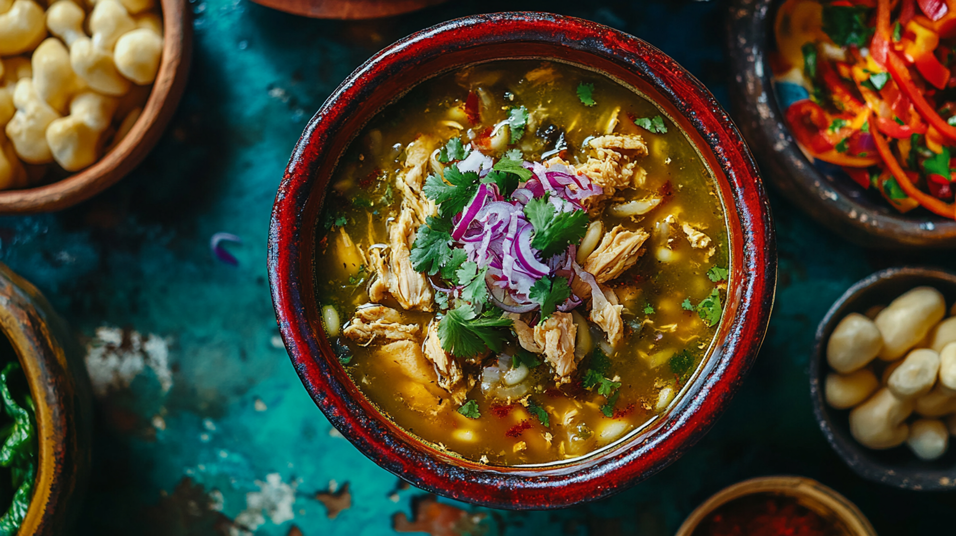 Savory Pakistani Nihari with Ginger-Garlic Garnish — Main Course served and photographed from above