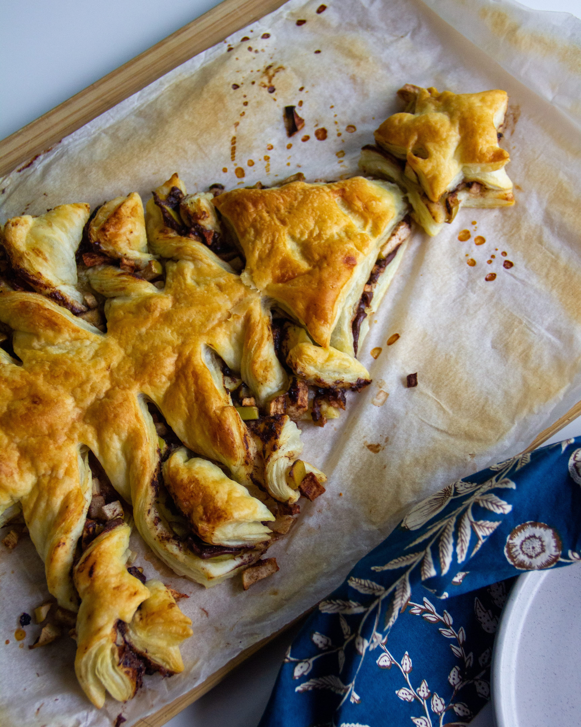 Overhead flat-lay of all ingredients for Savory Sicilian Cassatelle with Ricotta and Chocolate laid out on a kitchen surface.