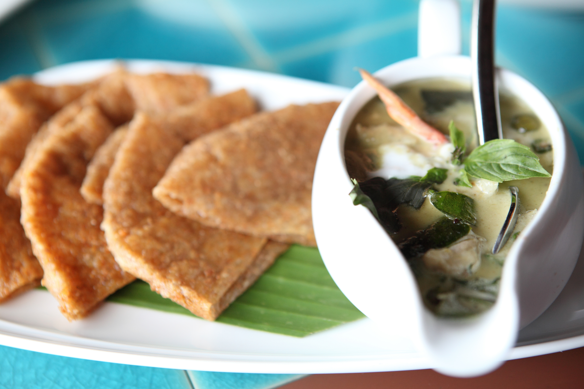 Savory Thai Miang Kham — Appetizer served and photographed from above