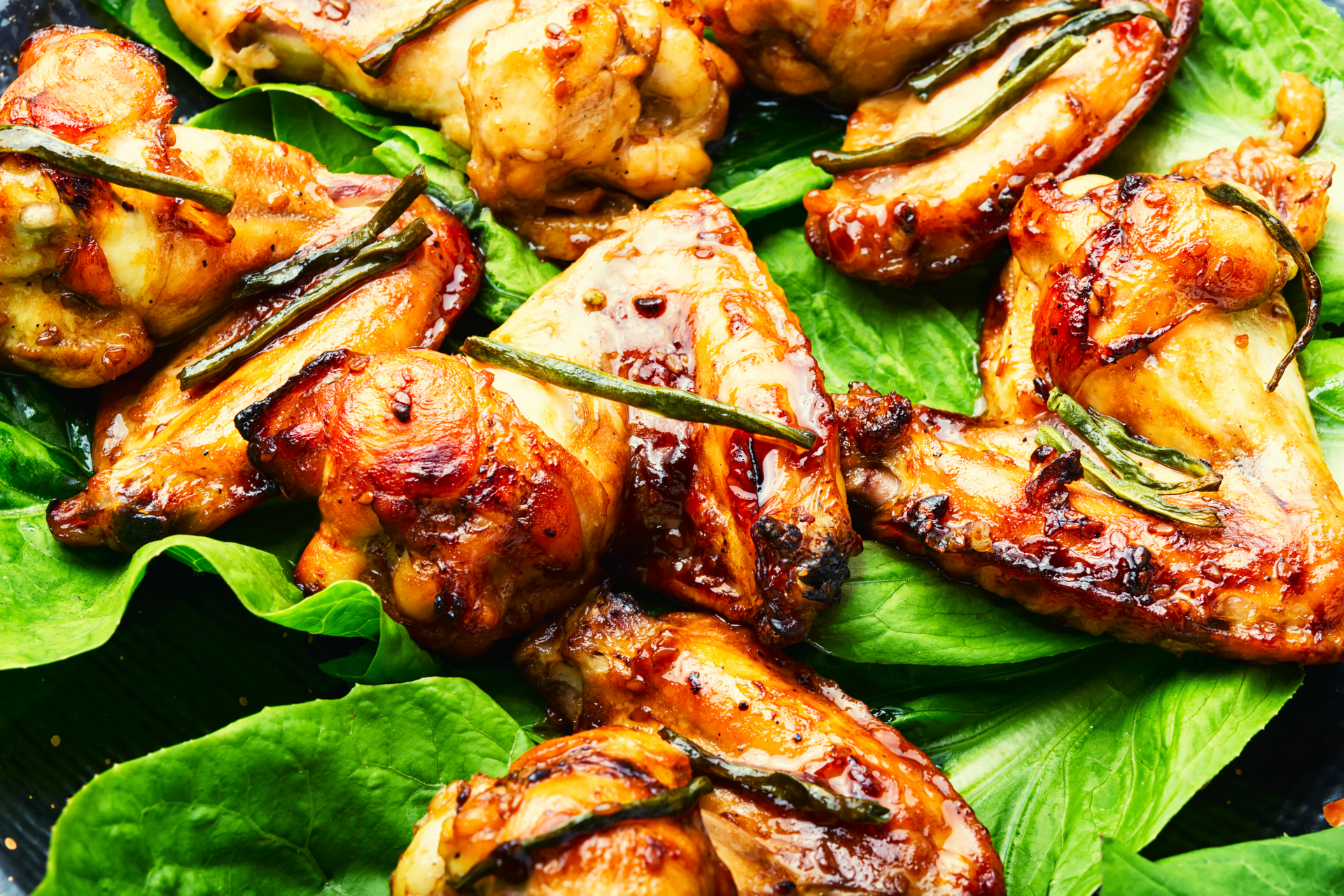 Smoky Caribbean Coconut and Lime Grilled Chicken — Main Course served and photographed from above