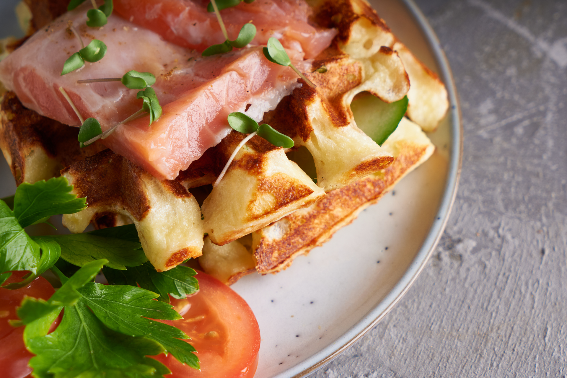 Smoky Swiss Tartiflette with Reblochon Cheese and Bacon — Main Course served and photographed from above