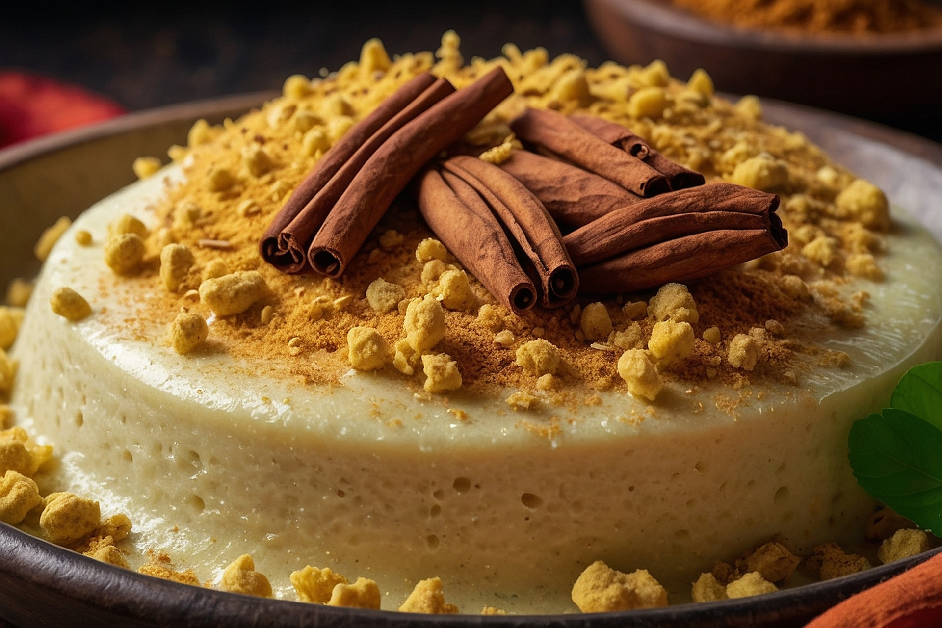 Overhead flat-lay of all ingredients for South Asian Cardamom-Saffron Milk Cake laid out on a kitchen surface.