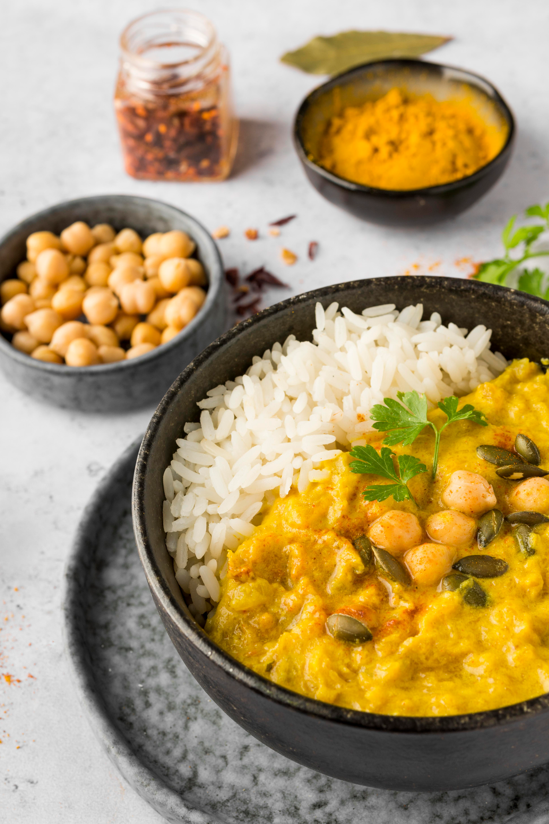 South Indian Lemon Rice with Chana Dal and Curry Leaves