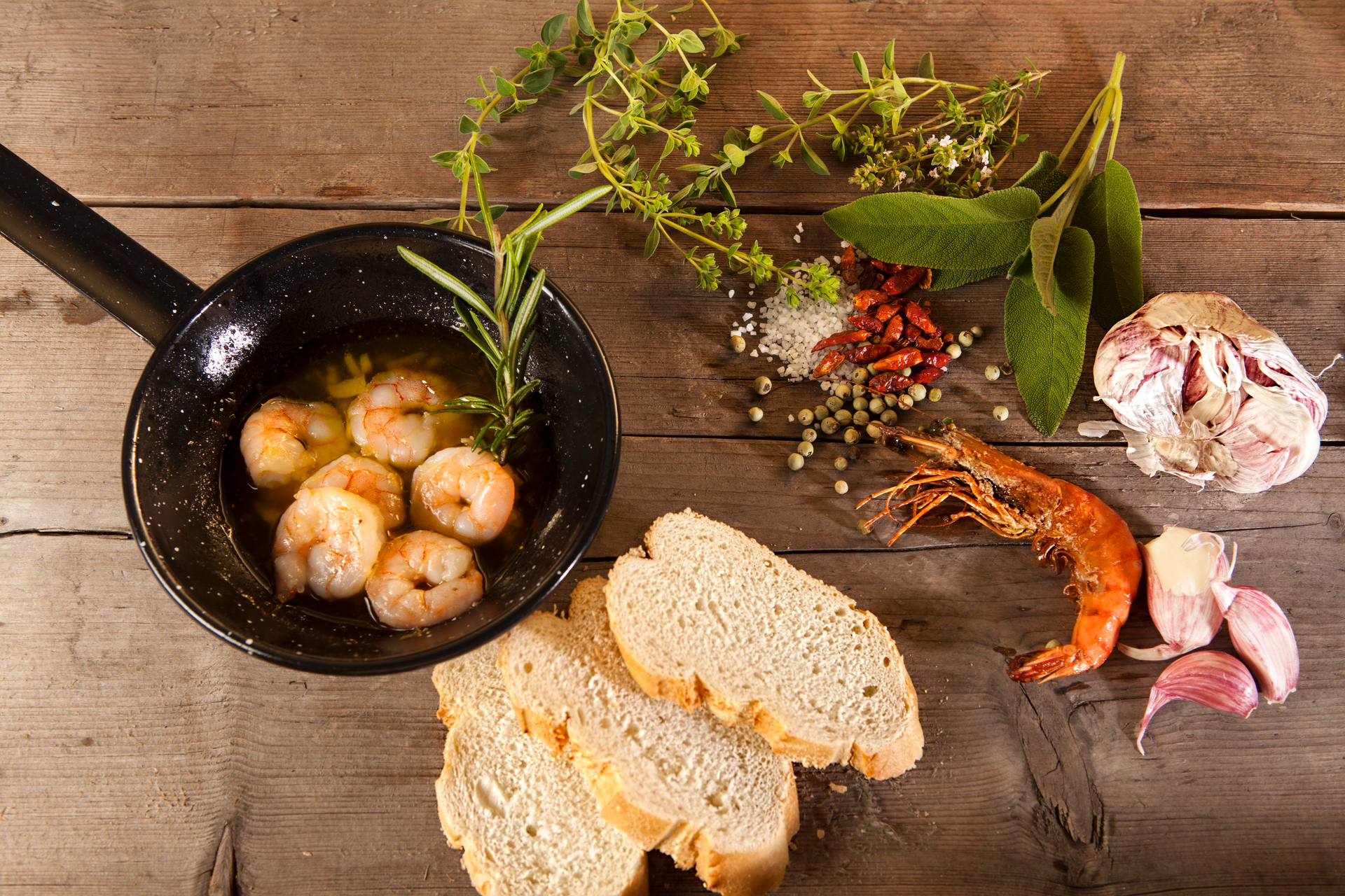 Spanish Gambas al Ajillo with Garlic and Parsley