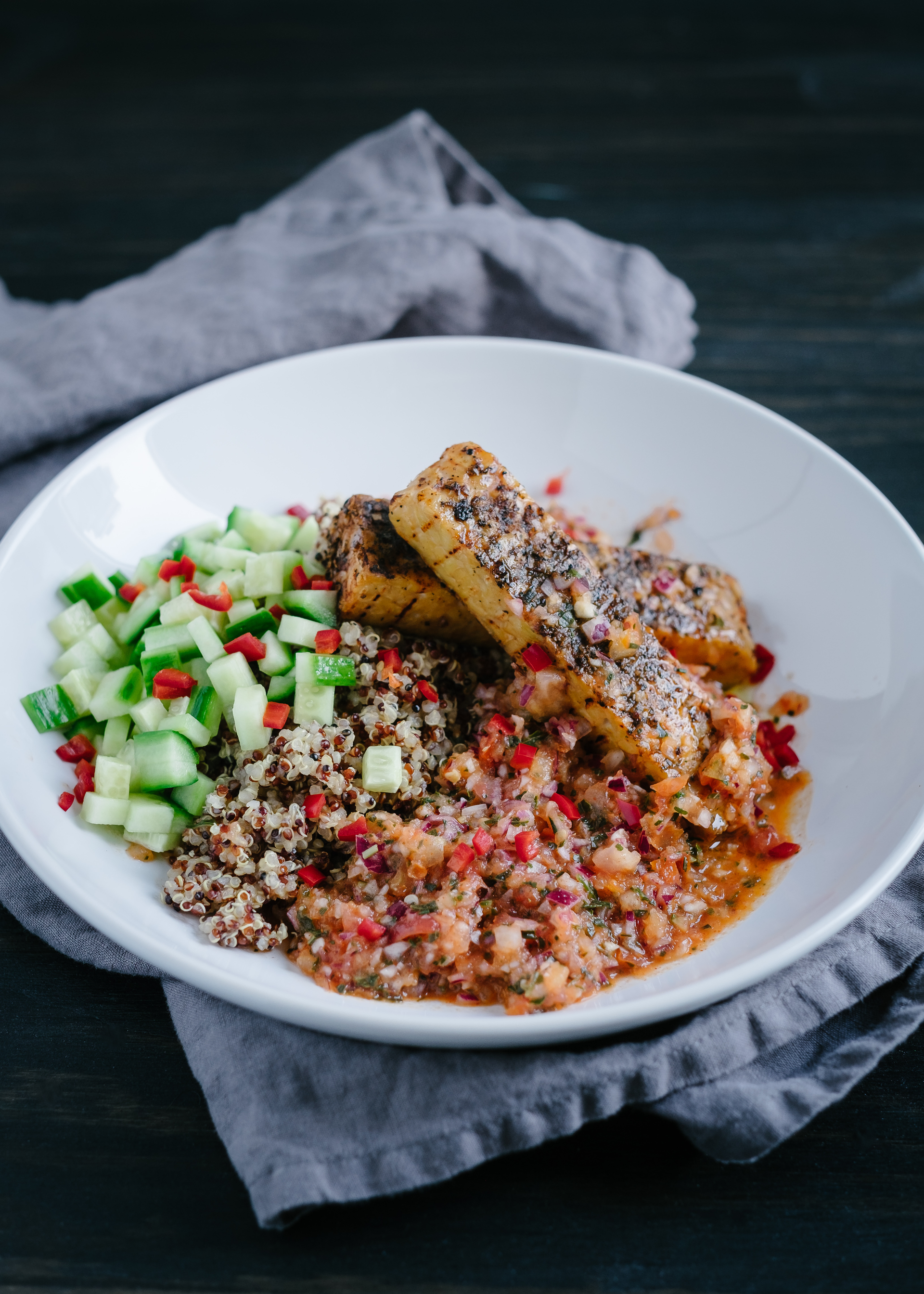 Spicy Bolivian Quinoa Chicharrón with Aji Sauce