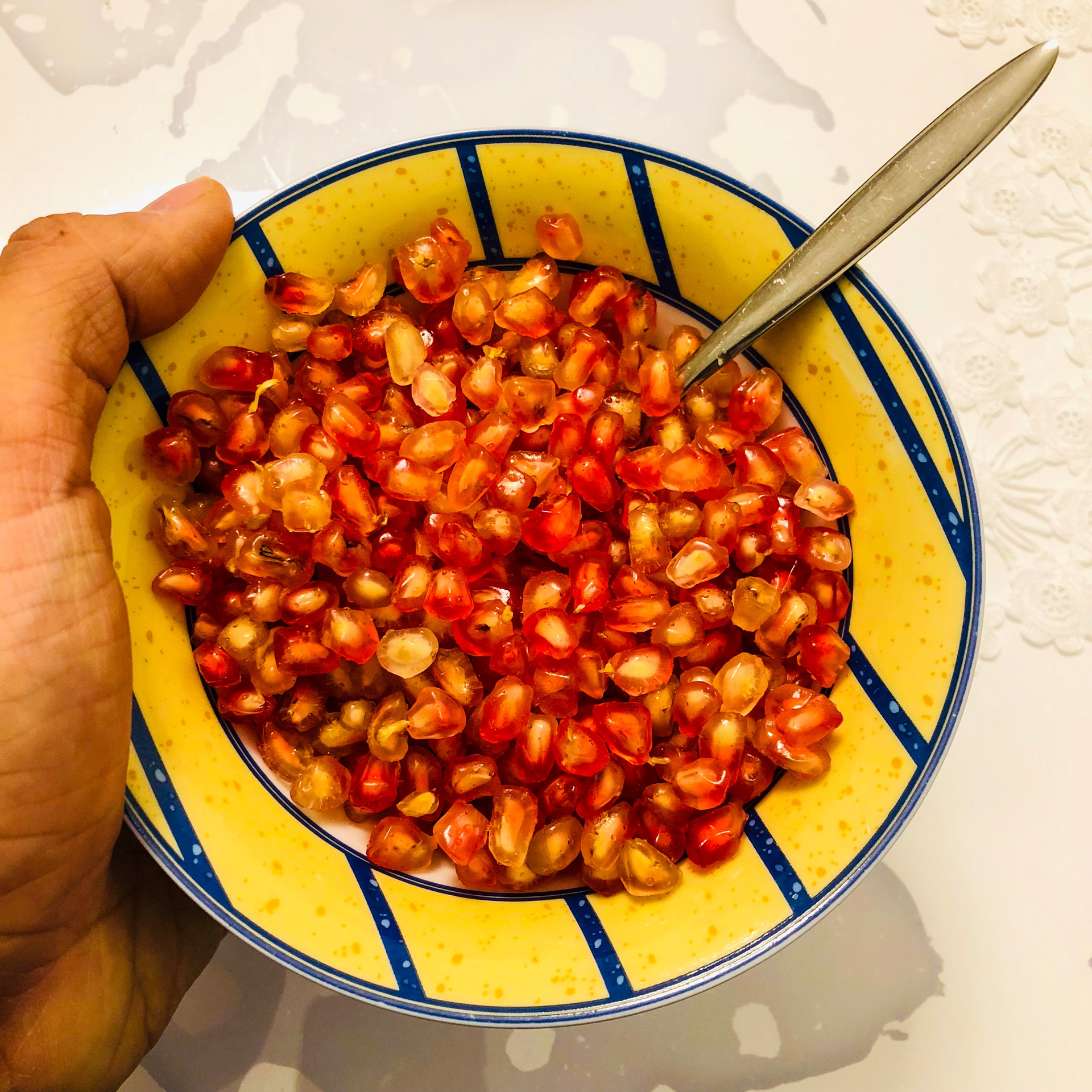 Overhead flat-lay of all ingredients for Spicy Egyptian Foul Medames with Harissa Infusion laid out on a kitchen surface.