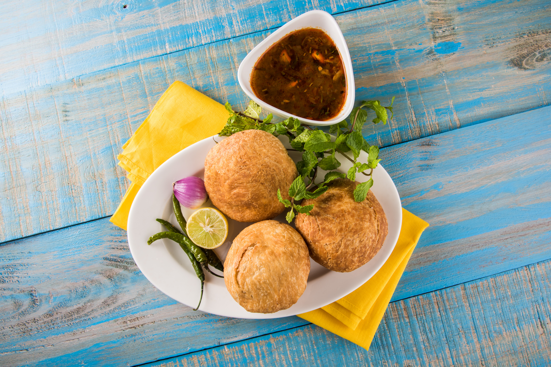 Spicy Indian Pani Puri with Tangy Tamarind Water