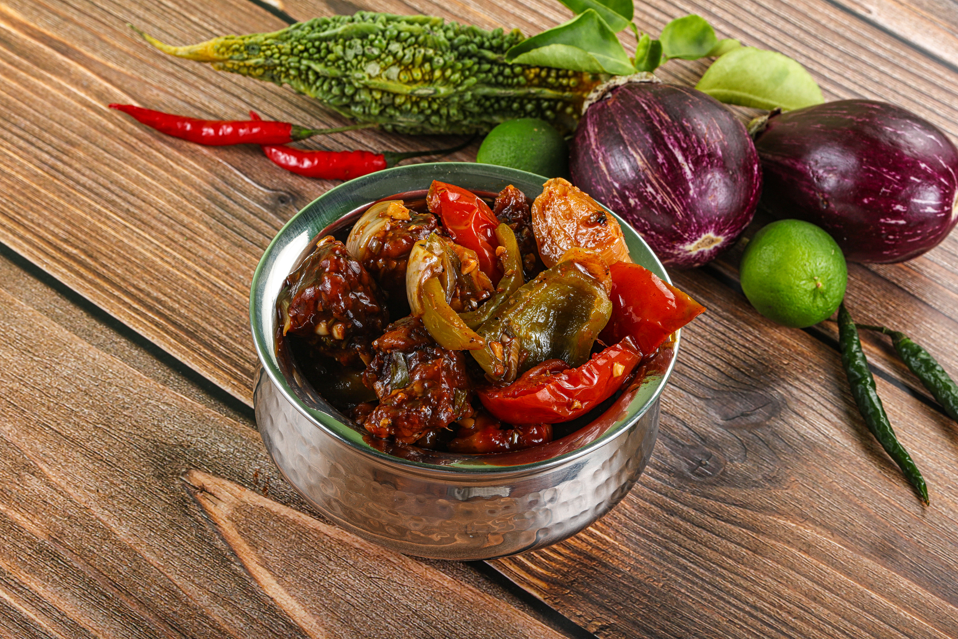 Spicy Indonesian Sambal Terong with Fried Eggplant
