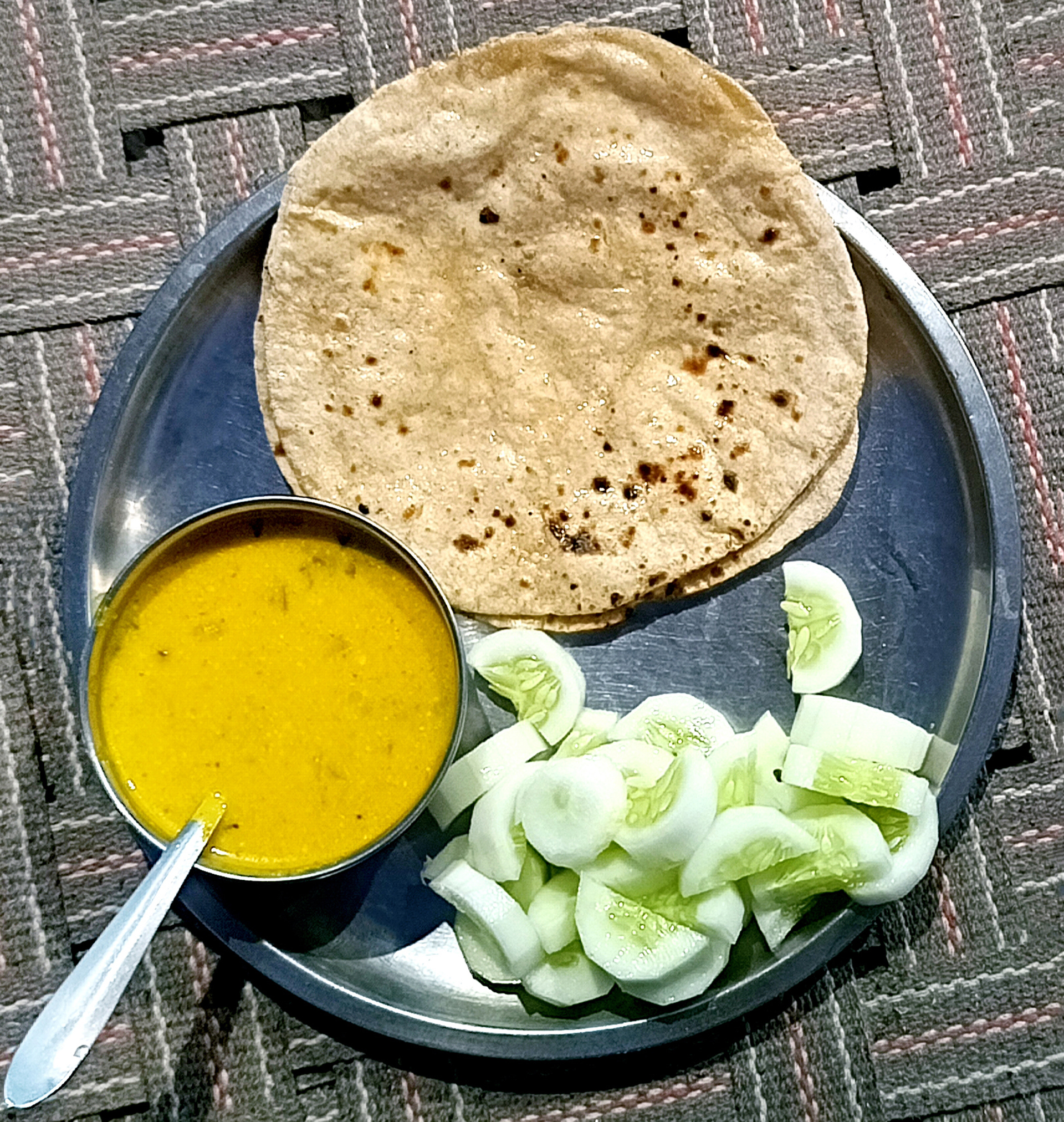 Overhead flat-lay of all ingredients for Spicy Nepalese Sel Roti with Cardamom and Ginger laid out on a kitchen surface.