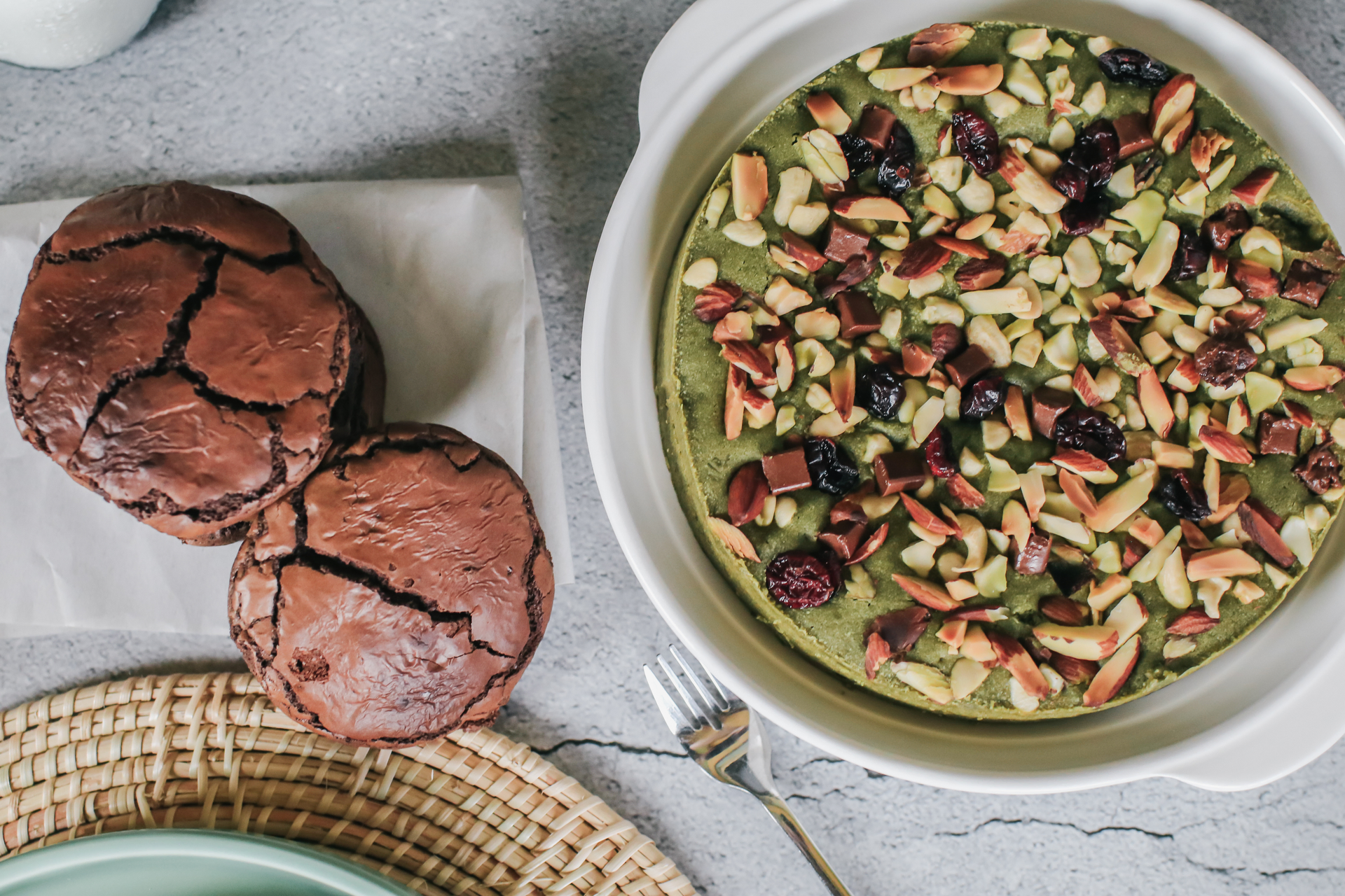 Sumptuous North African M'hanncha with Nutty Almond Filling — Dessert served and photographed from above