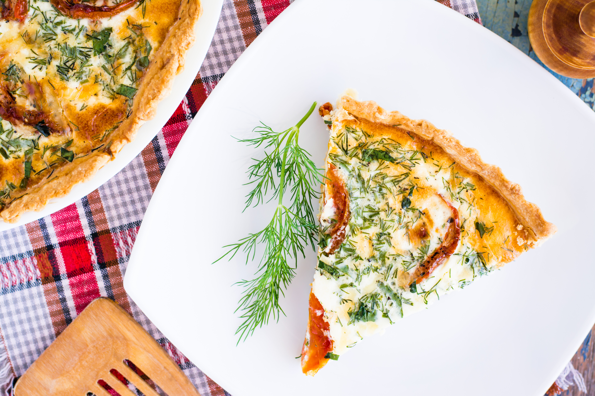 Swedish Västerbottensost Pie with Dill Cream