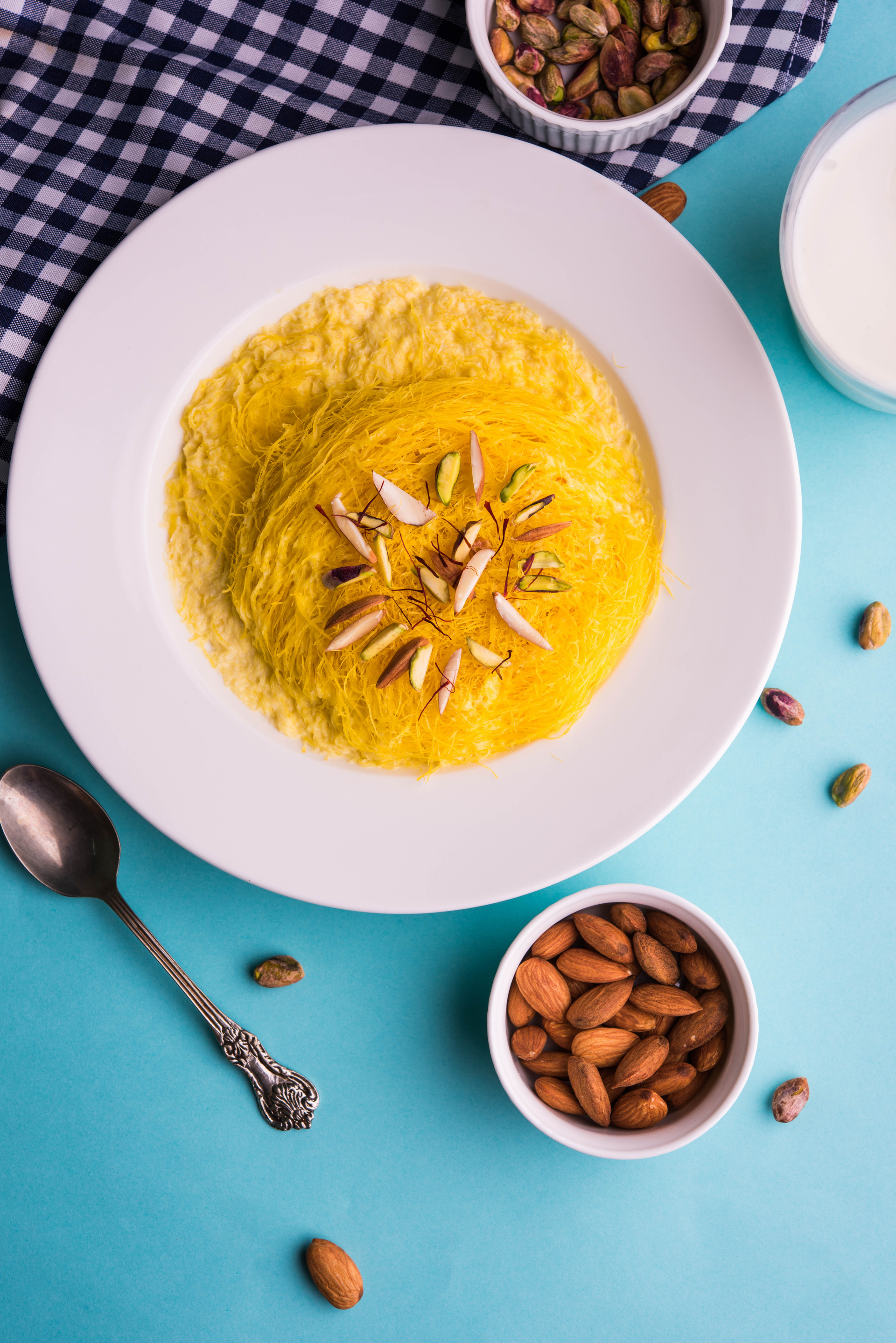 Sweet Lebanese Sfouf with Turmeric and Pine Nuts