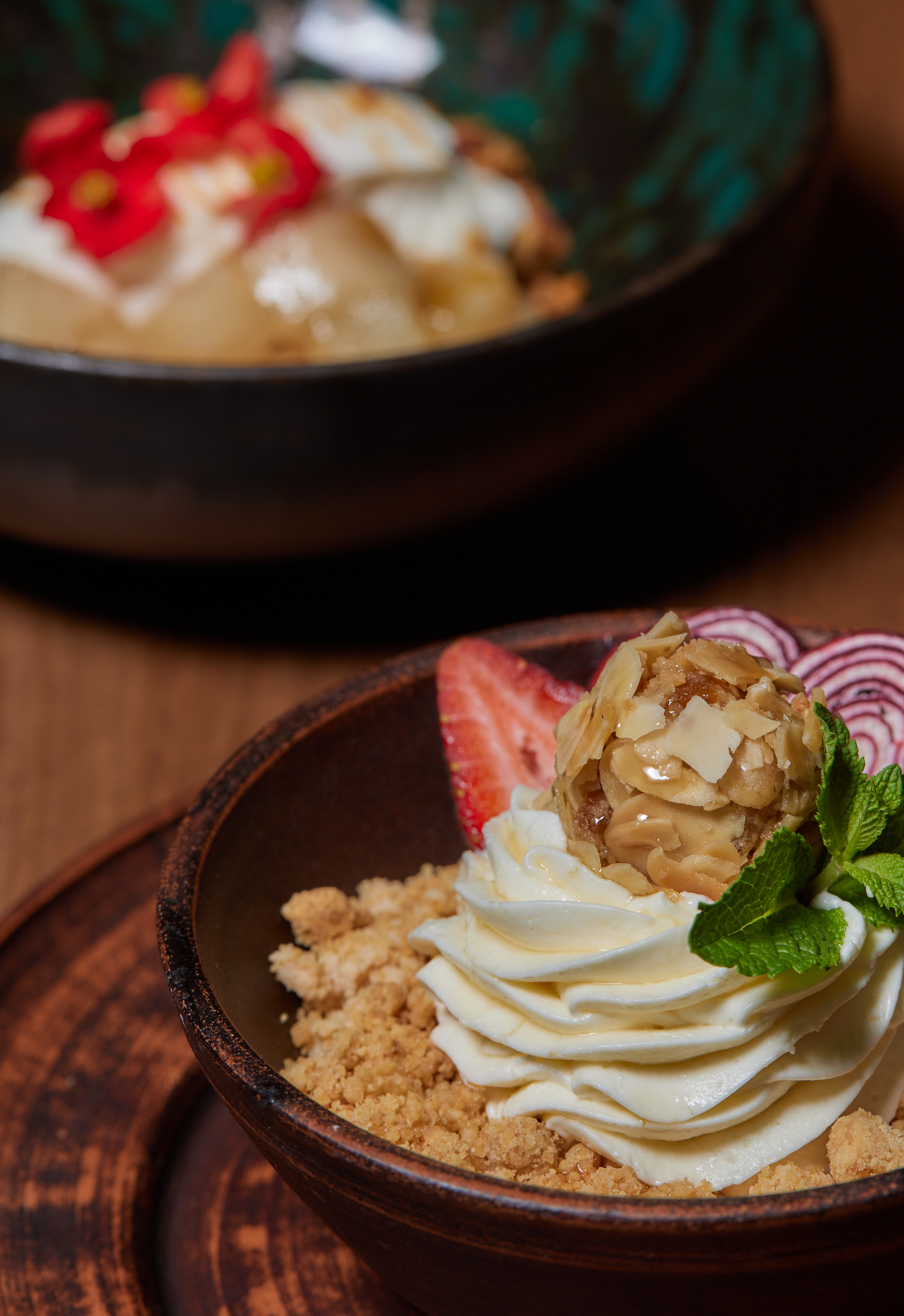Sweet Mozambique Coconut Pudding with Cashew Crunch