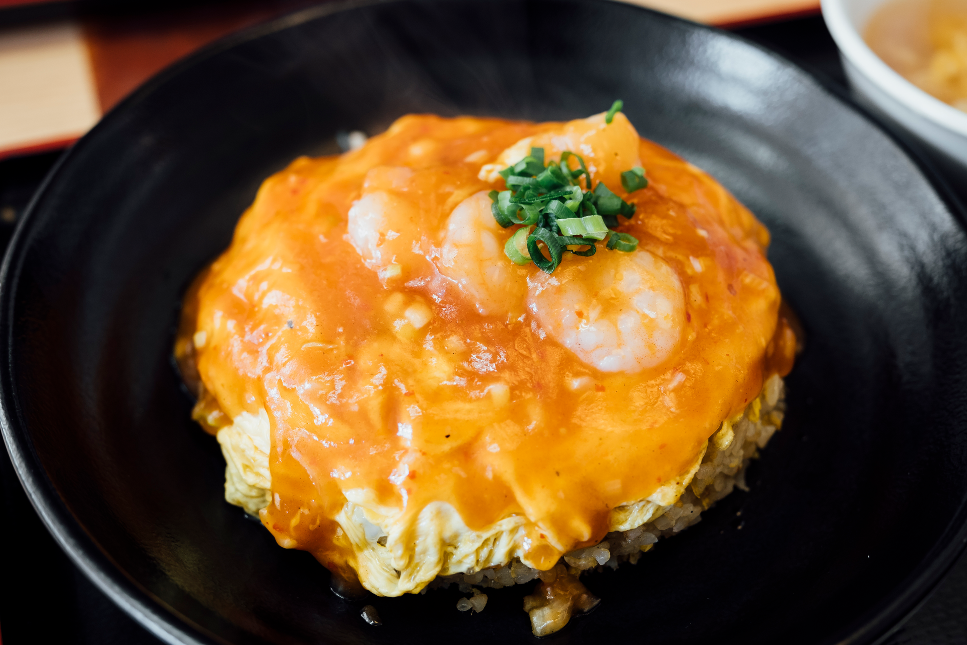 Taiwanese Oyster Omelette — Appetizer served and photographed from above