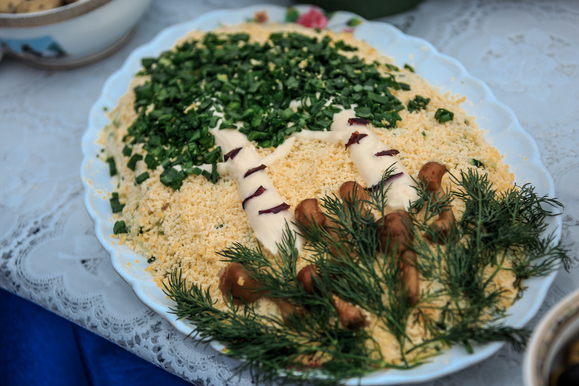 Overhead flat-lay of all ingredients for Tangy Greek Gemista with Rice and Herbs laid out on a kitchen surface.